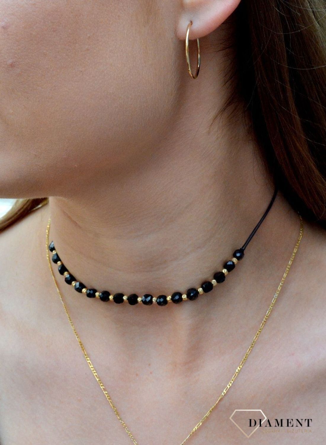 Złote kolczyki koła próby 585 2,4 cm DIA-KLC-6178-585dsd.jpg