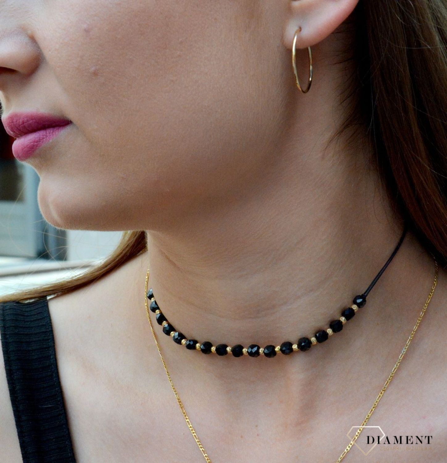 Złote kolczyki koła próby 585 2,4 cm DIA-KLC-6178-585dsd.jpg