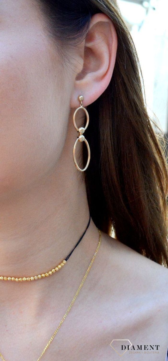 Wiszące kolczyki podłużne elementy z kulkami DIA-KLC-6184-585.jpg