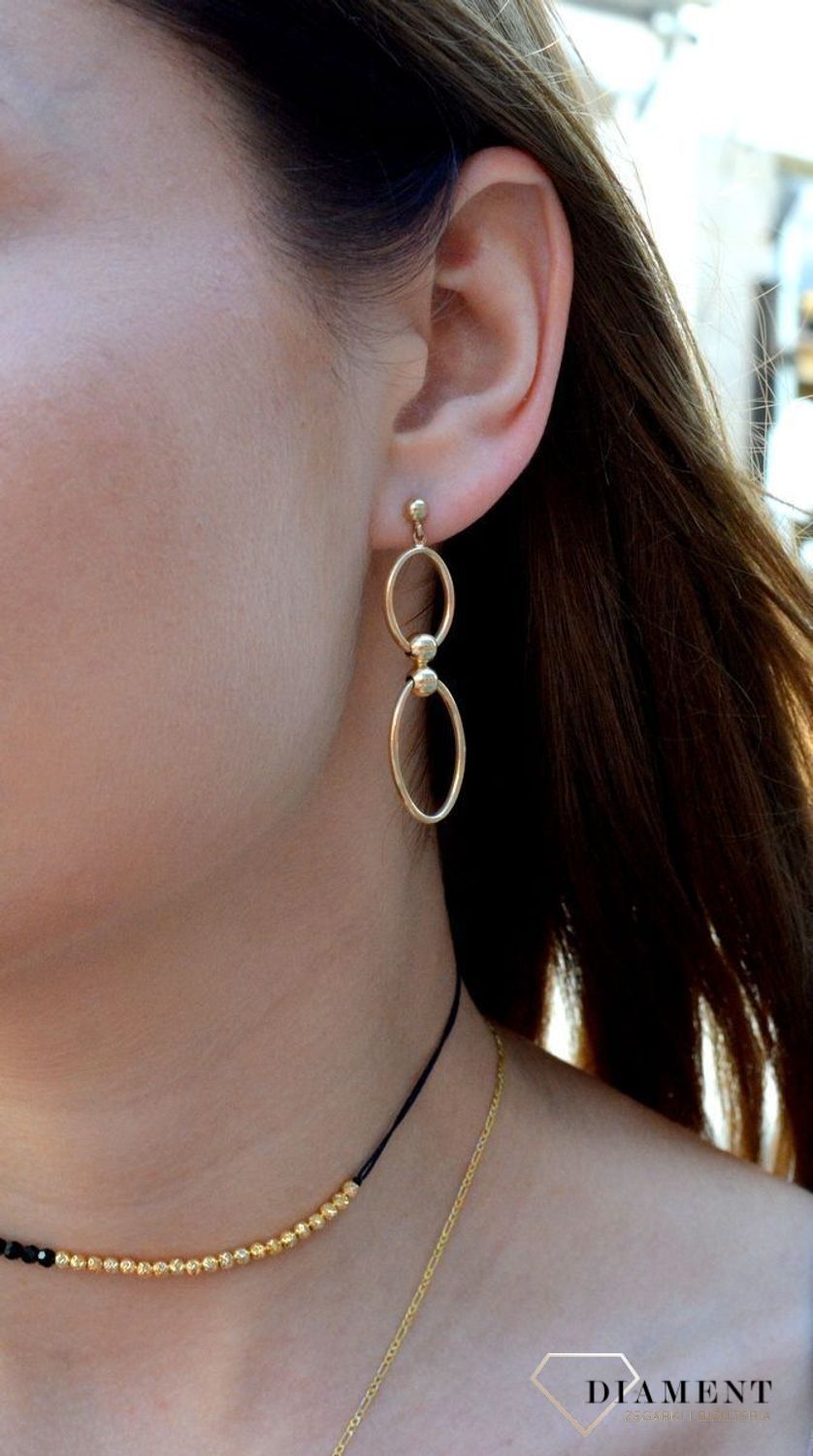 Wiszące kolczyki podłużne elementy z kulkami DIA-KLC-6184-585.jpg