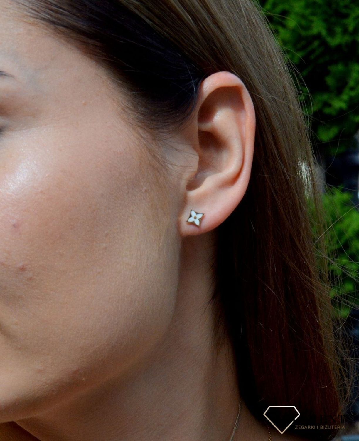 Złote kolczyki próby 585 w kształcie kwiatka DIA-KLC-6186-585.jpg