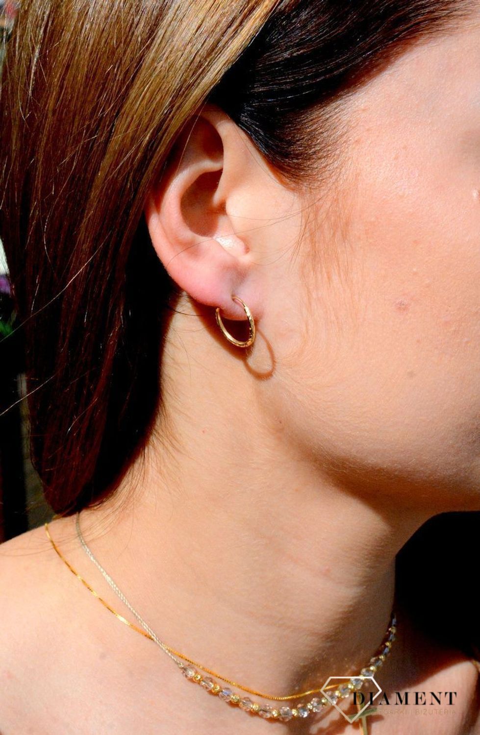 Złote kolczyki 585 grawerowane kółeczka DIA-KLC-6218-585.jpg