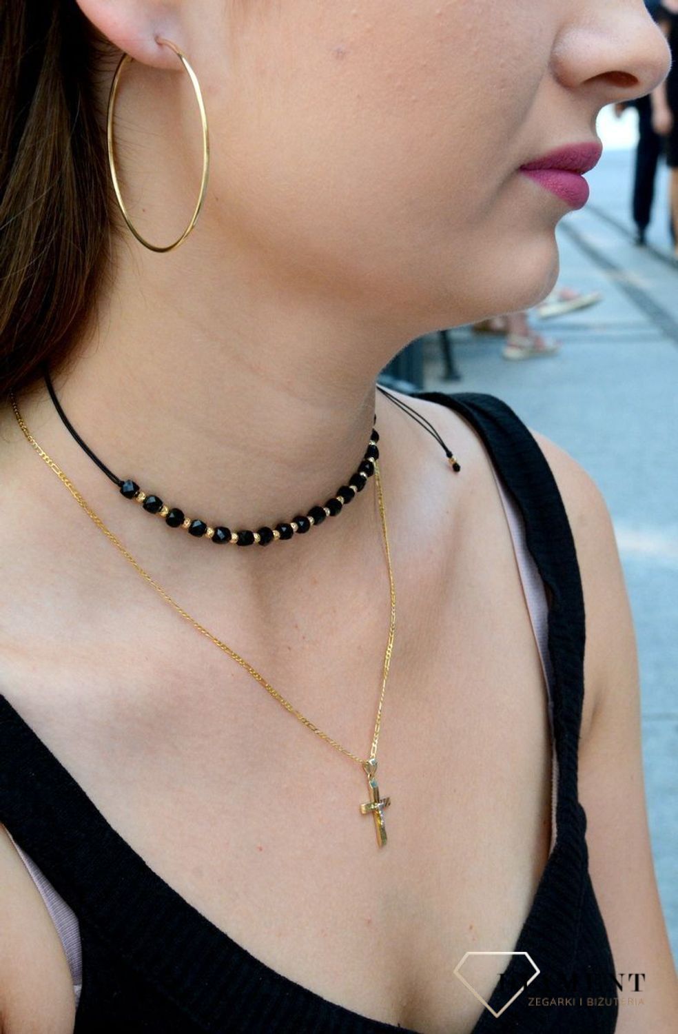 Złote kolczyki 585 duże koła 5 cm DIA-KLC-6230-585. Złote kolczyki koła. Kolczyki złote gładkie. Kolczyki złote duże koła. Złote kolczyki klasyczne. Idealne kolczyki dla kobiety na prezent..jpg