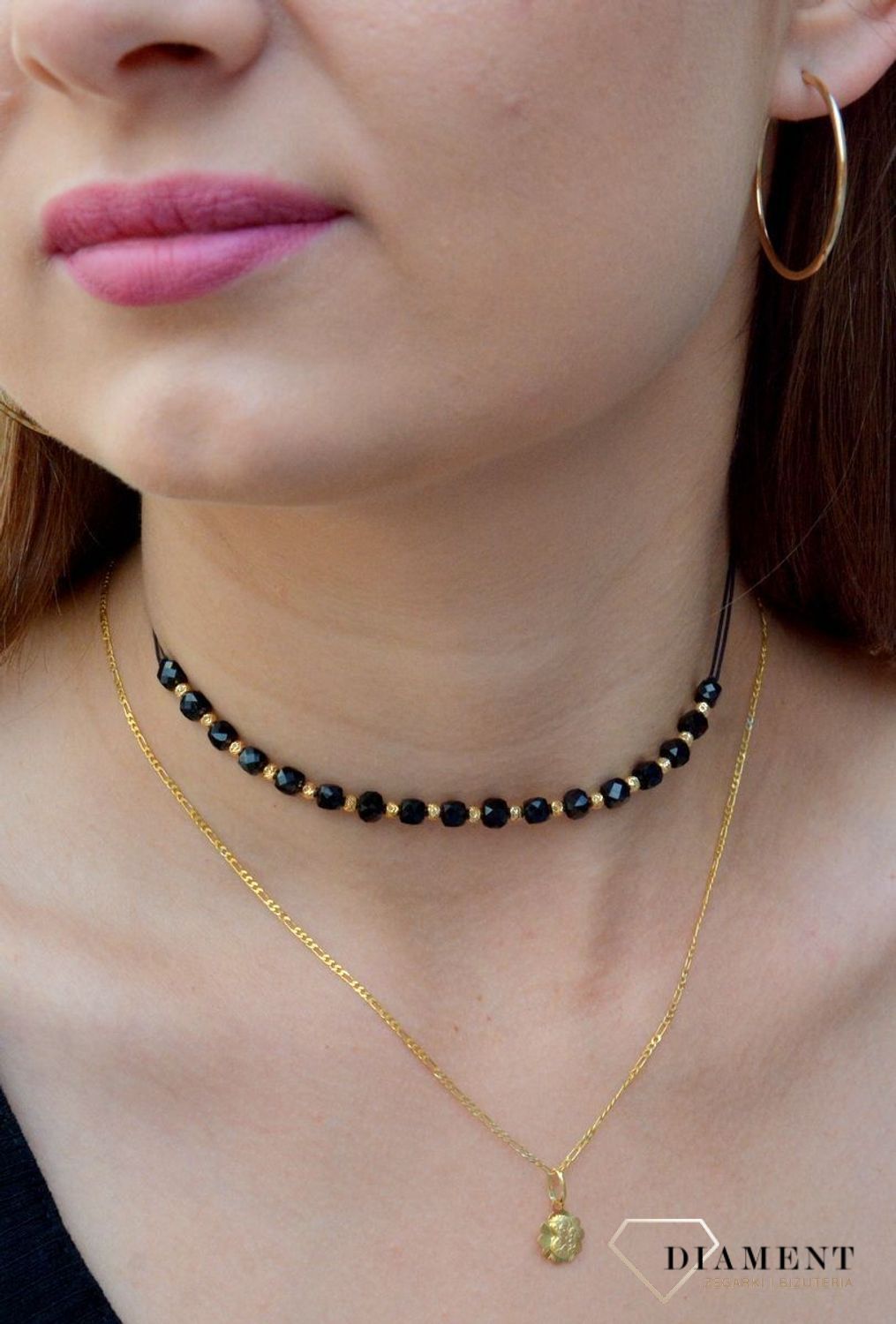 Złote kolczyki 585 koła 3 cm DIA-KLC-6231-585. Złote kolczyki damskie. Złote kolczyki kółka. Złote kolczyki gładkie. Złote kolczyki klasyczne kółka. Złote.jpg