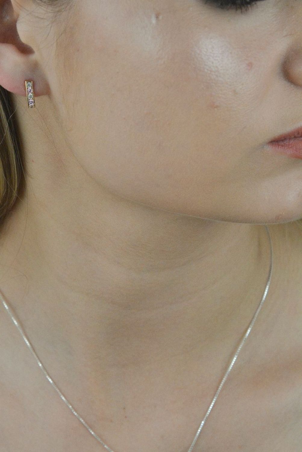 Złote kolczyki dla dziewczynki 585 cyrkonia DIA-KLC-6258-585.jpg