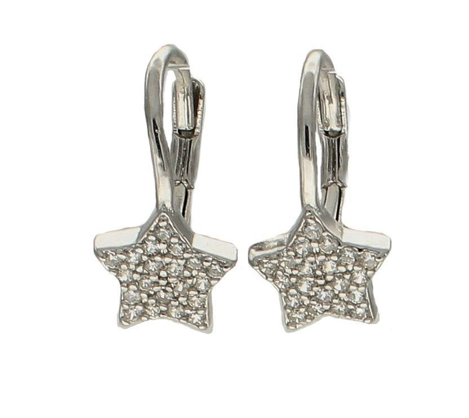 Kolczyki srebrne gwiazdki z cyrkonią DIA-KLC-6322-925. Kolczyki srebrne gwiazdki na zapięcie angielskie. Delikatne kolczyki celebrytki wykonane z najwyższej jakości srebrna próby 925. Kolczyki w minimalisty.jpg