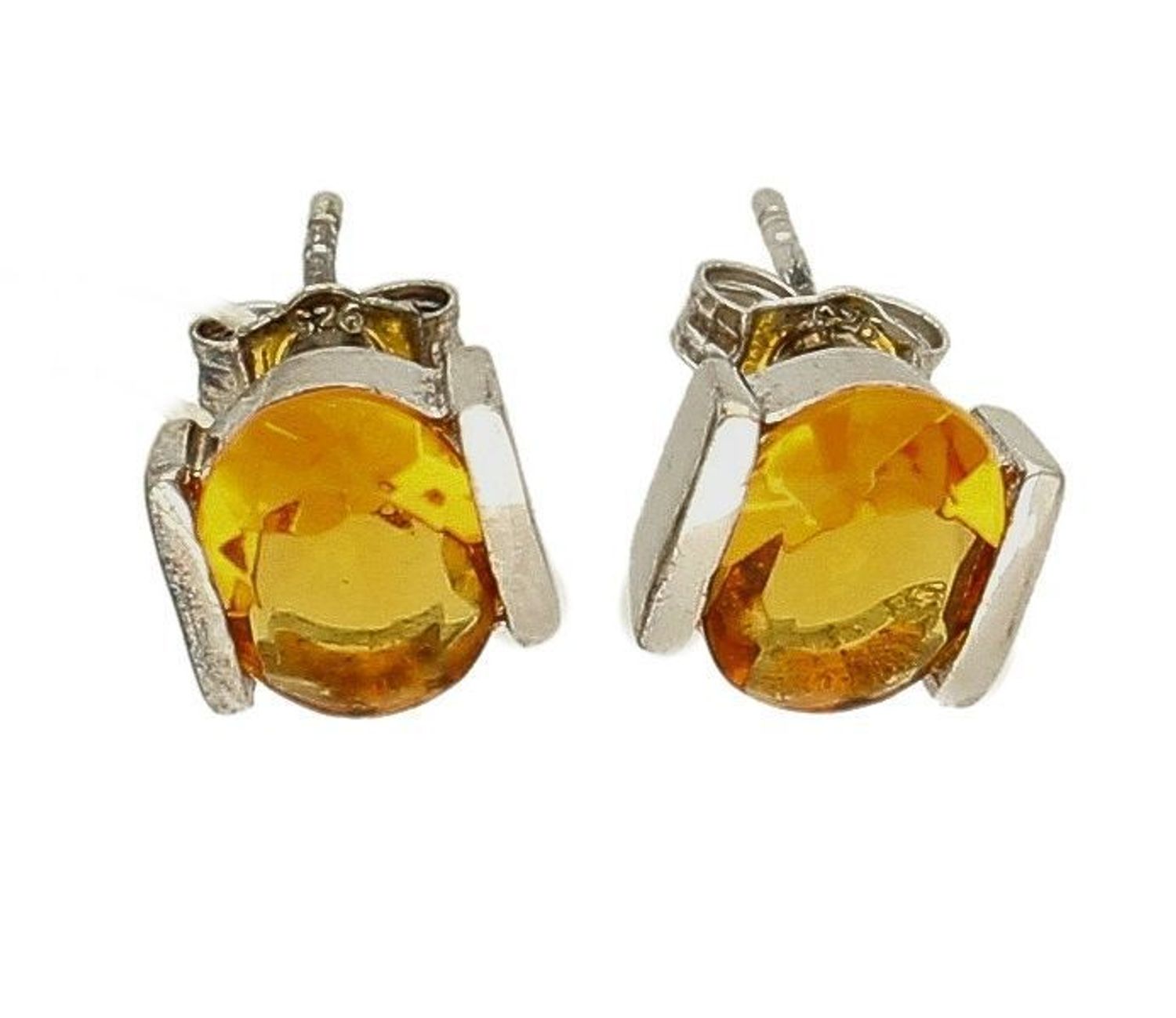 Kolczyki srebrne 'Bursztynowy Kryształ' DIA-KLC-6362-925.  Kolczyki srebrne z kryształem. Kolczyki srebrne w bursztynowym kolorze. Kolczyki srebrne na prezent. Kolczyki dla.jpg
