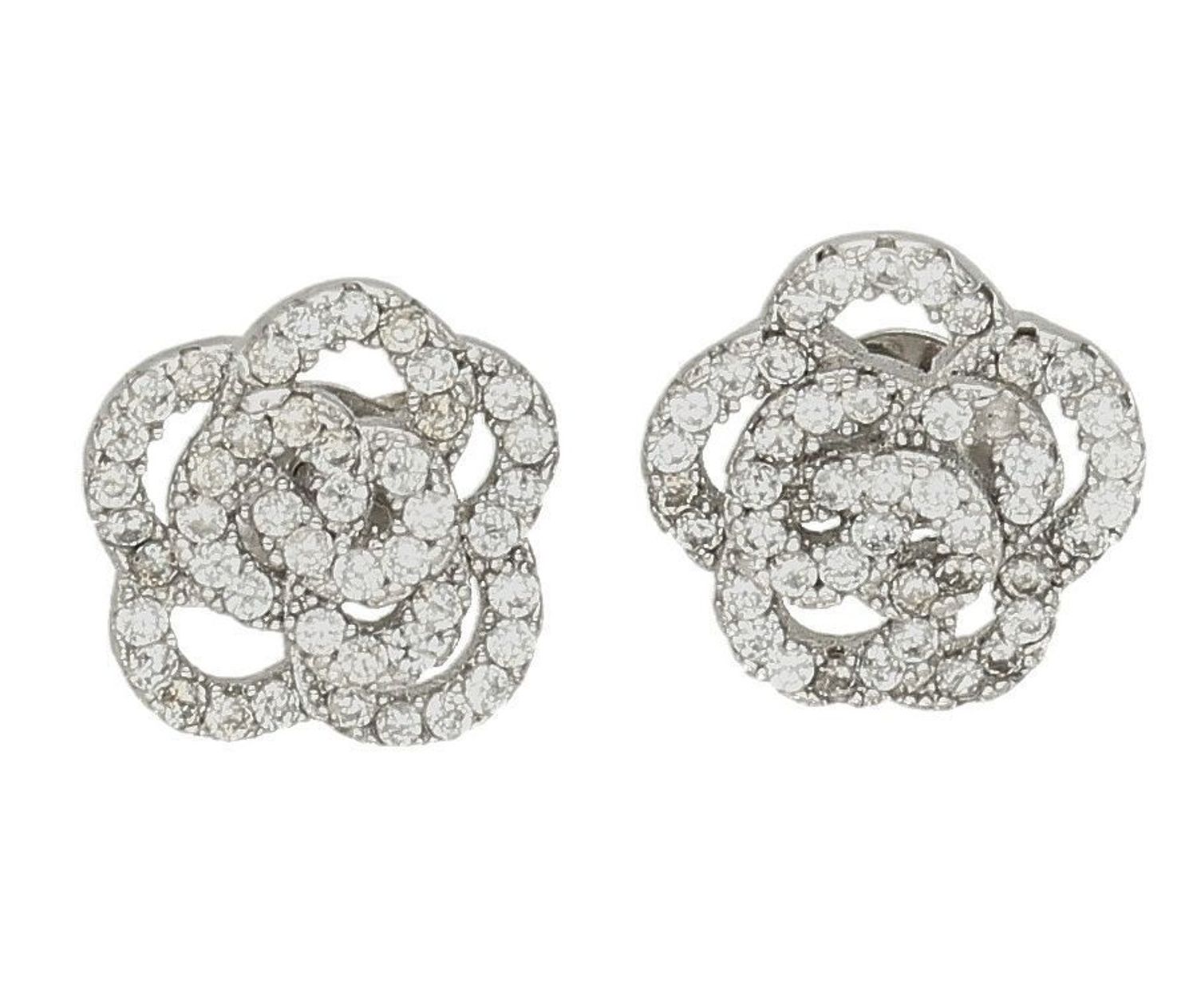 Kolczyki srebrne z cyrkoniami Róże DIA-KLC-6368-925. Srebrne kolczyki na sztyft. Kolczyki srebrne wkrętki. Srebrne kolczyki Róża. srebrne kolczyki z cyrkoniami. S.jpg