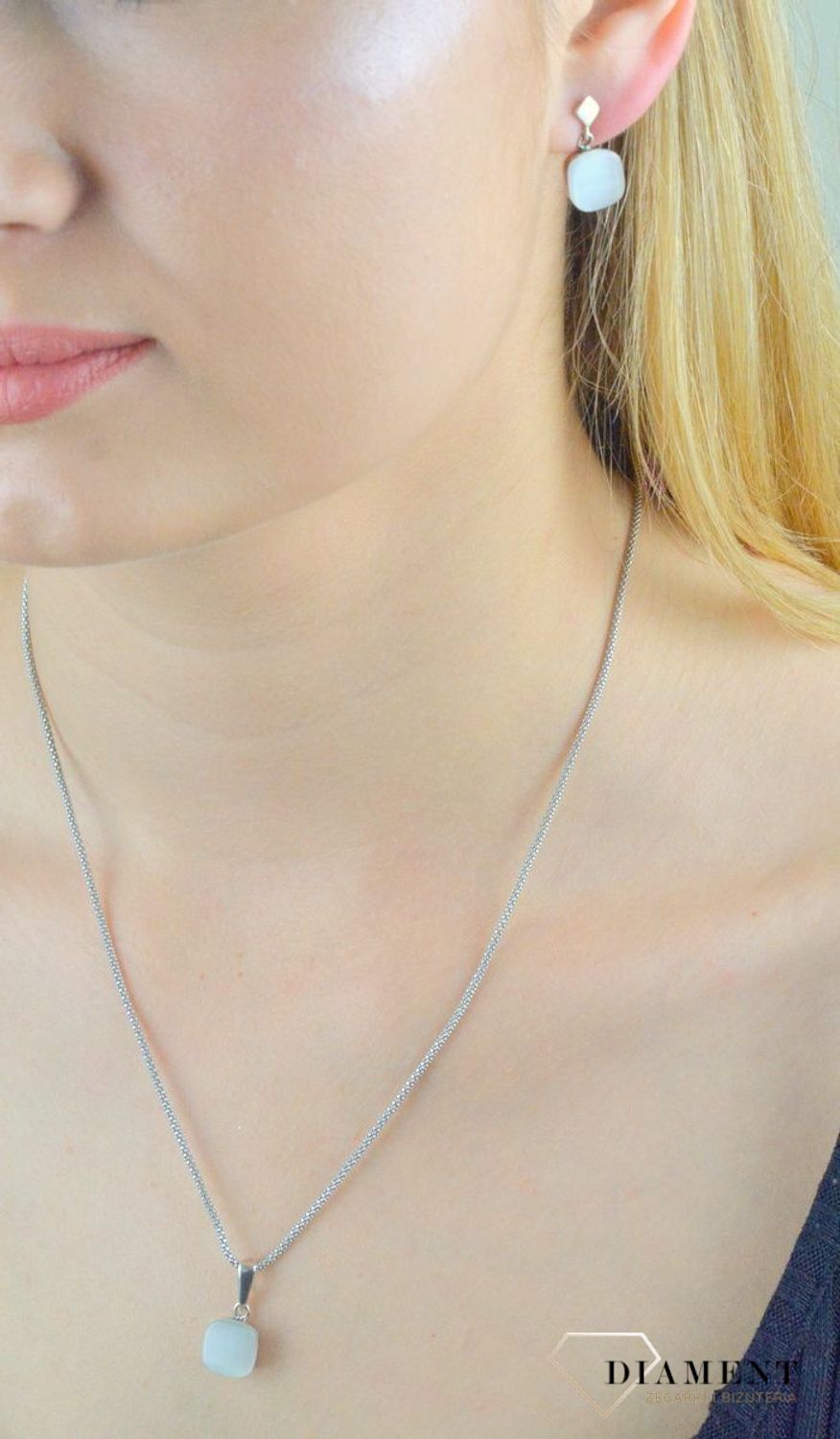 Srebrne kolczyki z uleksytem DIA-KLC-6375-925. Kolczyki srebrne damskie. Kolczyki srebrne z uleksytem. Srebrne kolczyki z kamieniem naturalnym. Srebrne kolczyki na pr.jpg