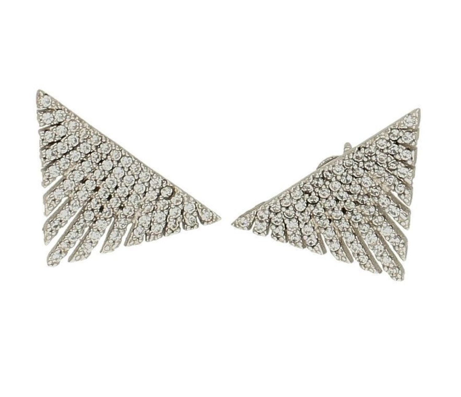 Srebrne kolczyki  wysadzone cyrkoniami trójkąty DIA-KLC-6396-925. Kolczyki srebrne wkrętki. Kolczyki srebrne z cyrkoniami. Kolczyki srebrne trójkąty. Kolczyki srebrne na sztyft. Kolczyki srebrne.jpg