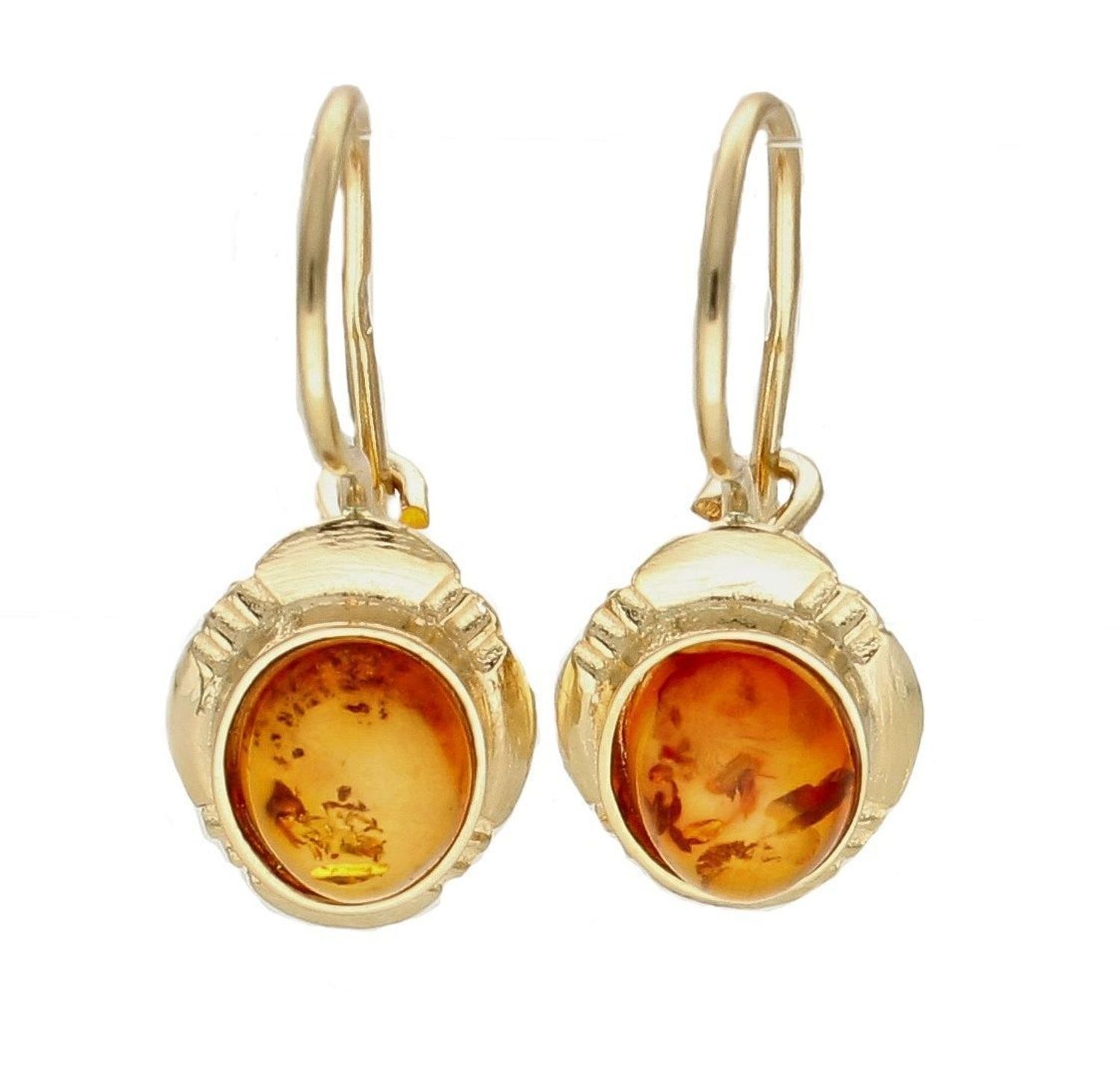Złote kolczyki 585 z Bursztynem DIA-KLC-6493-585. Kolczyki złote z bursztynem. Kolczyki złote damskie. Kolczyki złote z bursztynem. Kolczyki złote z zapię.jpg