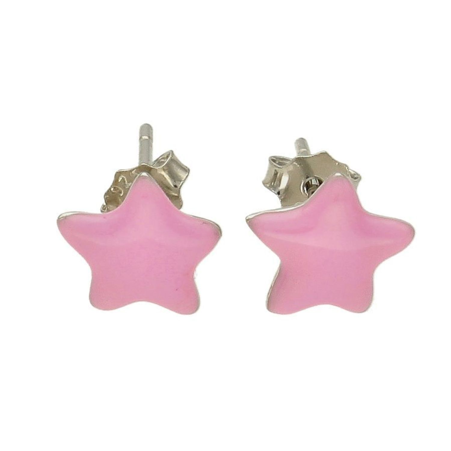 Kolczyki srebrne dla dziewczynki Różowe gwiazdki DIA-KLC-6600-925.  Kolczyki srebrne wkrętki dla dzieci. Kolczyki srebrne gwiazdki. Kolczyki srebrne różowe dla dziewczynki. Kolczyki z różową emalią. Kolczyki dla dziewczynki na.jpg