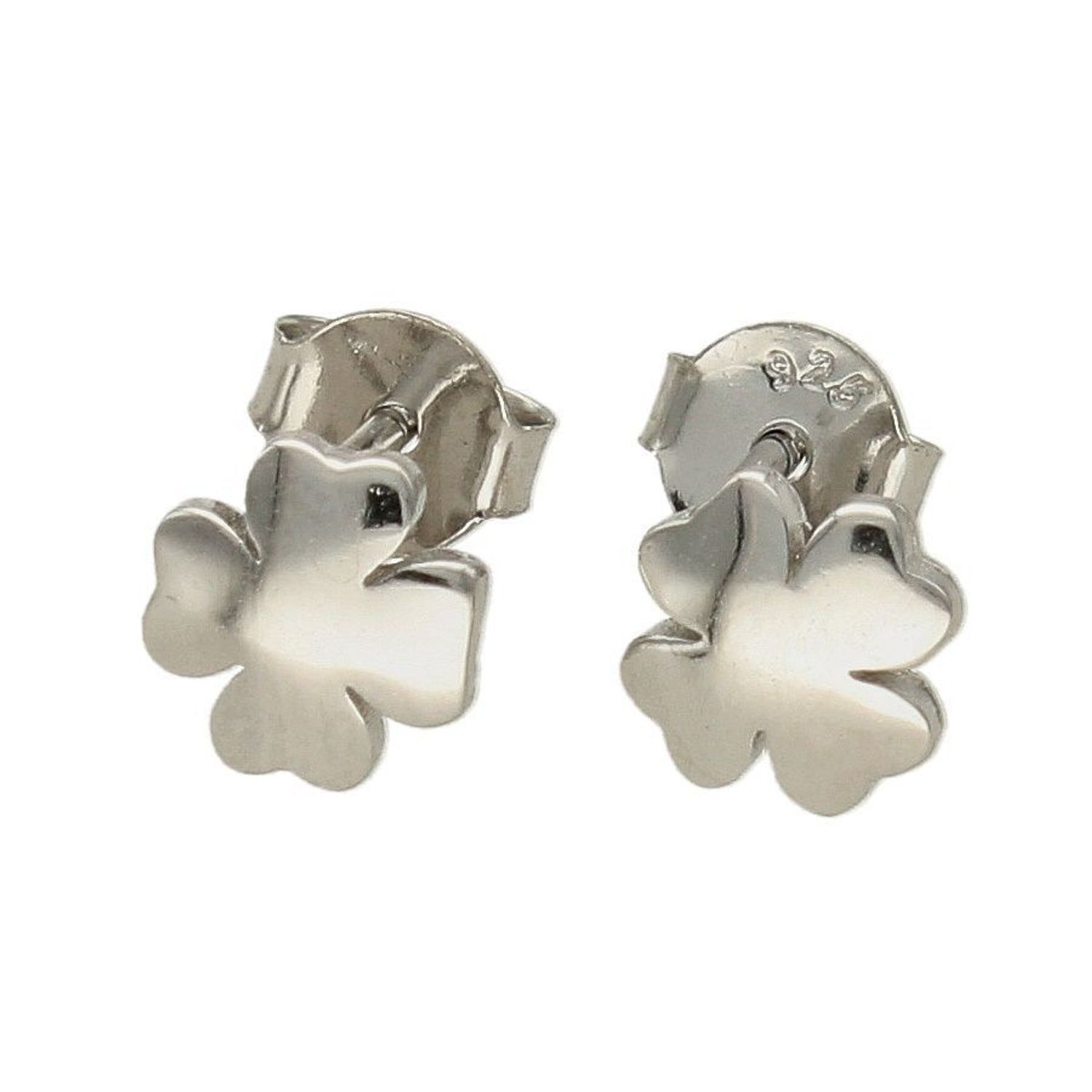 Kolczyki srebrne wkrętki Koniczynki na szczęście DIA-KLC-6602-925. Kolczyki damskie srebrne wkrętki. Gładkie srebrne kolczyki koniczynka. Kolczyki srebrne dla miłośników zwierząt. Kolczyki srebrne idealne na prezent dla dziewc.jpg