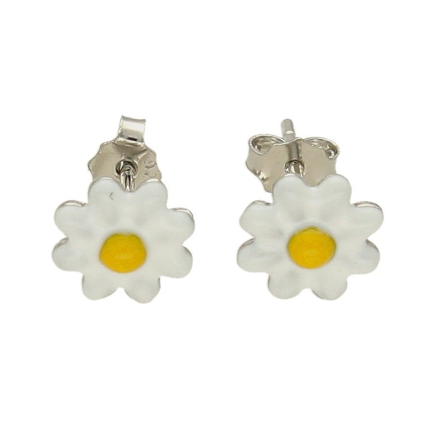 Kolczyki srebrne dla dziewczynki Stokrotki DIA-KLC-6604-925. Kolczyki srebrne wkrętki dla dzieci. Kolczyki srebrne kwiatki stokrotki. Kolczyki srebrne dla dziewczynki. Kolczyki z kolorową emalią. Kolczyki dla dziewczynki na pr.jpg