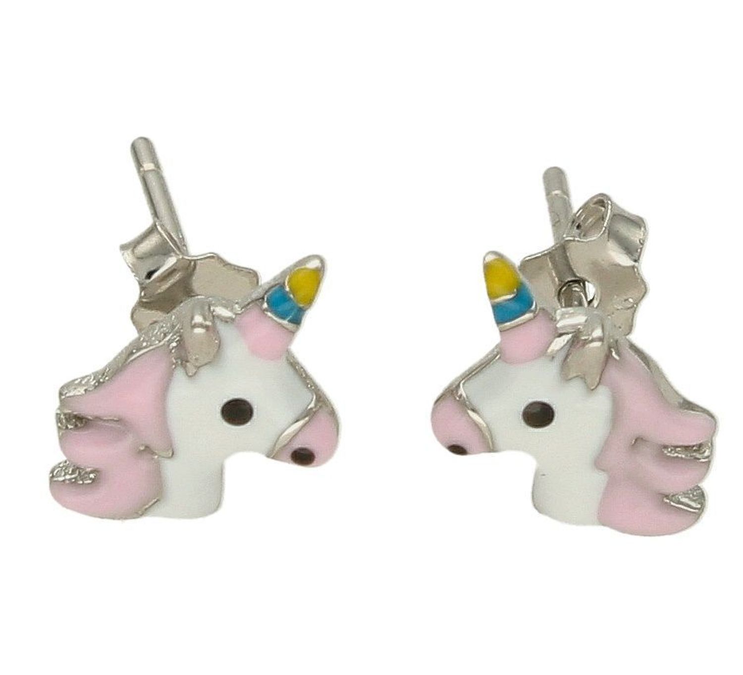 Kolczyki srebrne dla dziewczynki jednorożce DIA-KLC-6609-925. . Kolczyki srebrne wkrętki dla dzieci. Kolczyki srebrne kwiatki. Kolczyki srebrne dla dziewczynki. Kolczyki z białą emalią. Kolczyki dla dziewczynki na prezent..jpg
