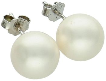 Srebrne kolczyki z perłopławów 10 mm – białe perły, zapięcie sztyft, srebro 925.jpg