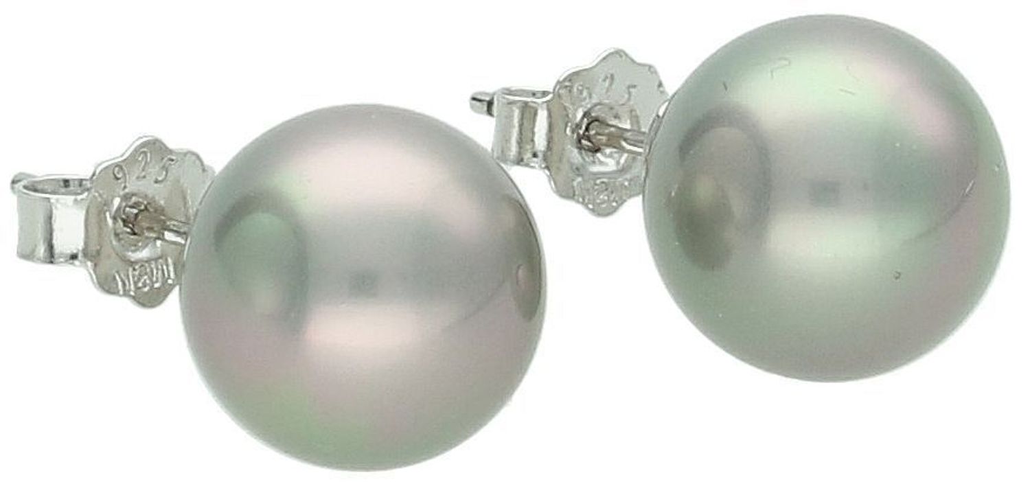 Kolczyki damskie srebrne perły szare próba 925, DIA-KLC-6663-925 Szukasz biżuterii, która łączy ponadczasową klasę z subtelną nowoczesnością  1.jpg