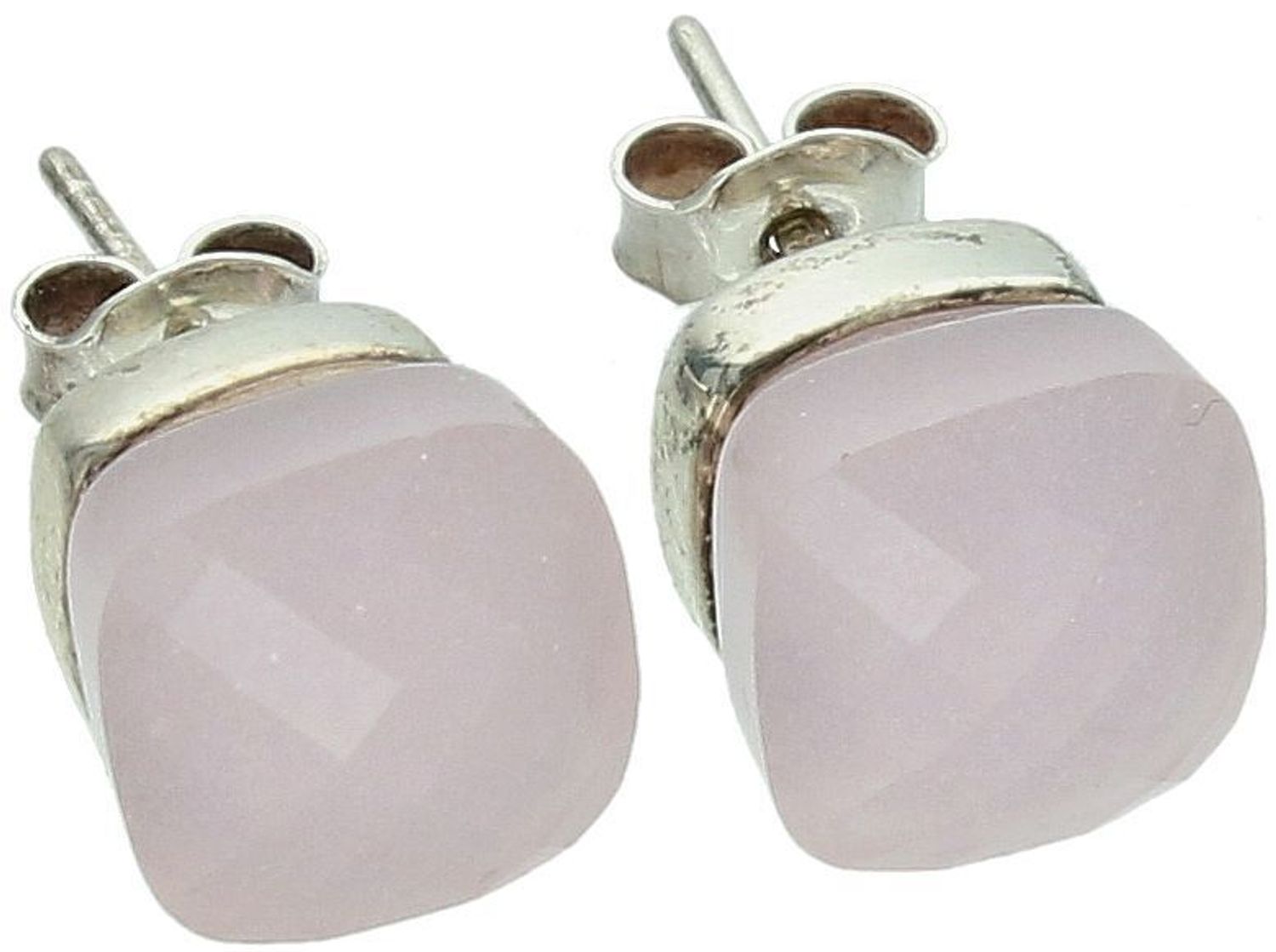 Eleganckie kolczyki srebrne 925 z różowym kwarcem. Wymiary 1,0 × 1,0 cm, waga 3,90 g, zapięcie na sztyft. Idealne na prezent lub codzienny akcent.1.jpg