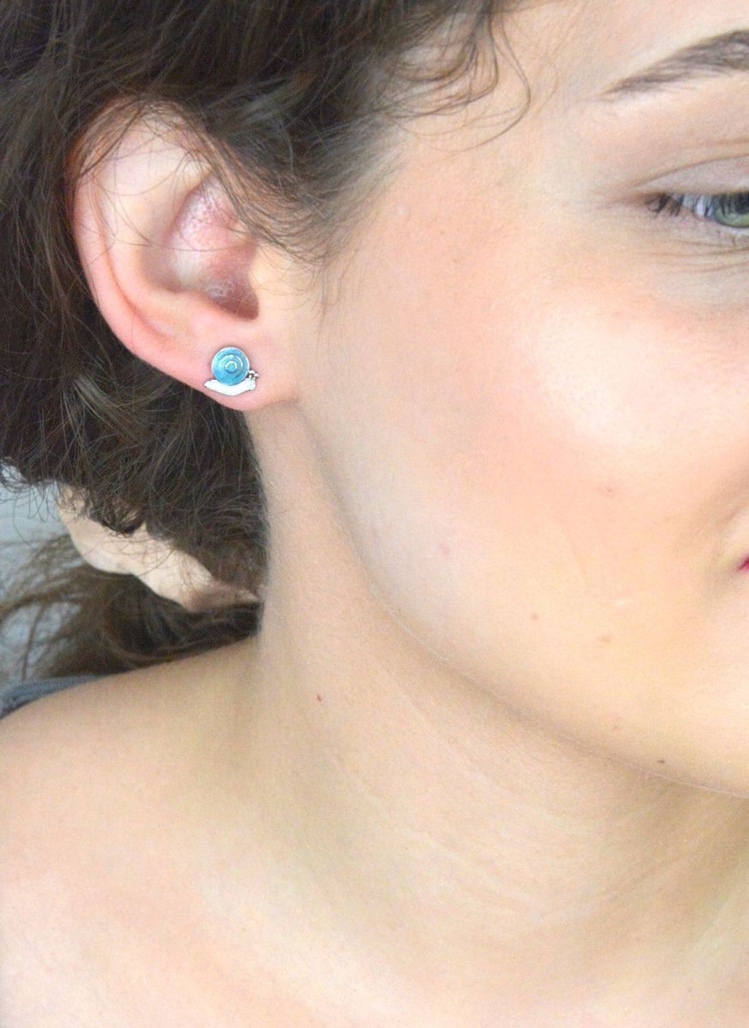 Kolczyki srebrne niebieskie ślimaki, próba 925.jpg