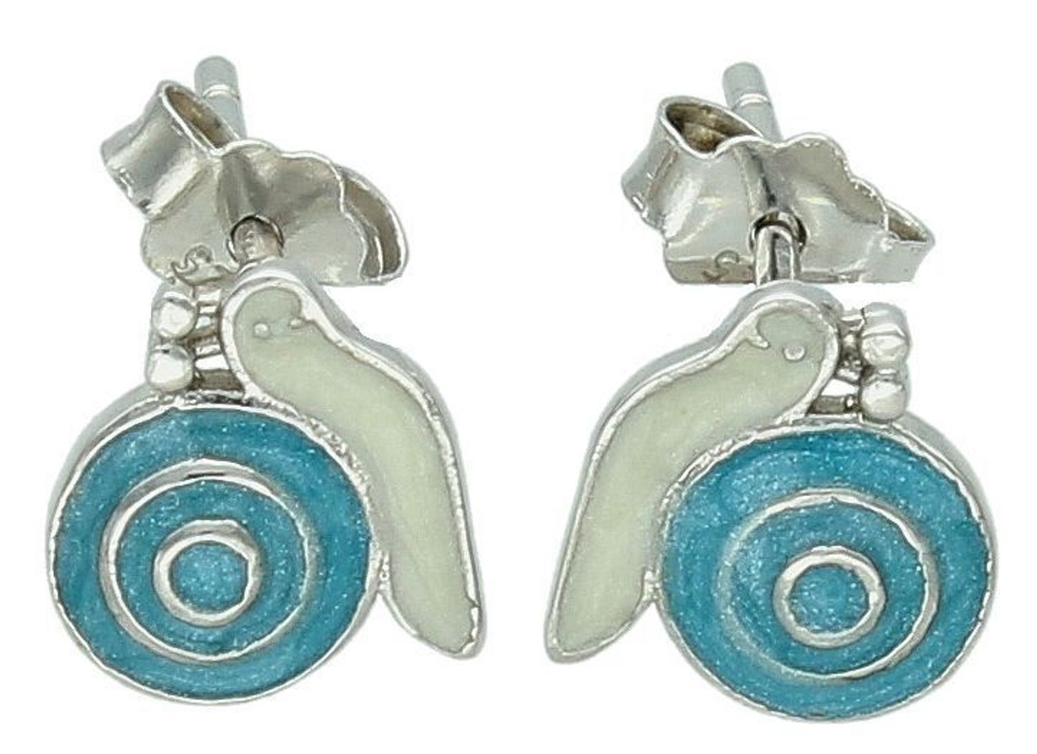 Kolczyki srebrne niebieskie ślimaki, próba 925.jpg