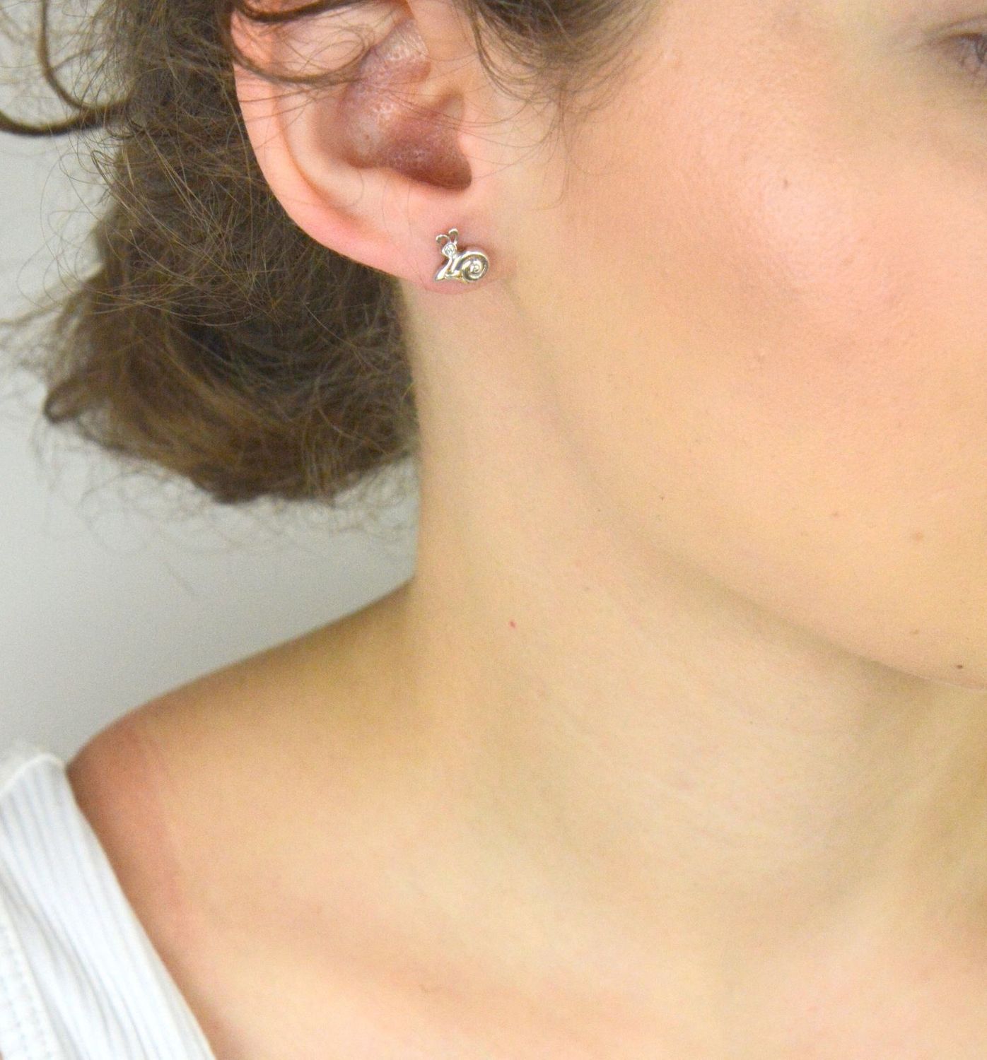 Srebrne kolczyki dziecięce ślimaczki  Kolczyki natura  Srebro 925.jpg