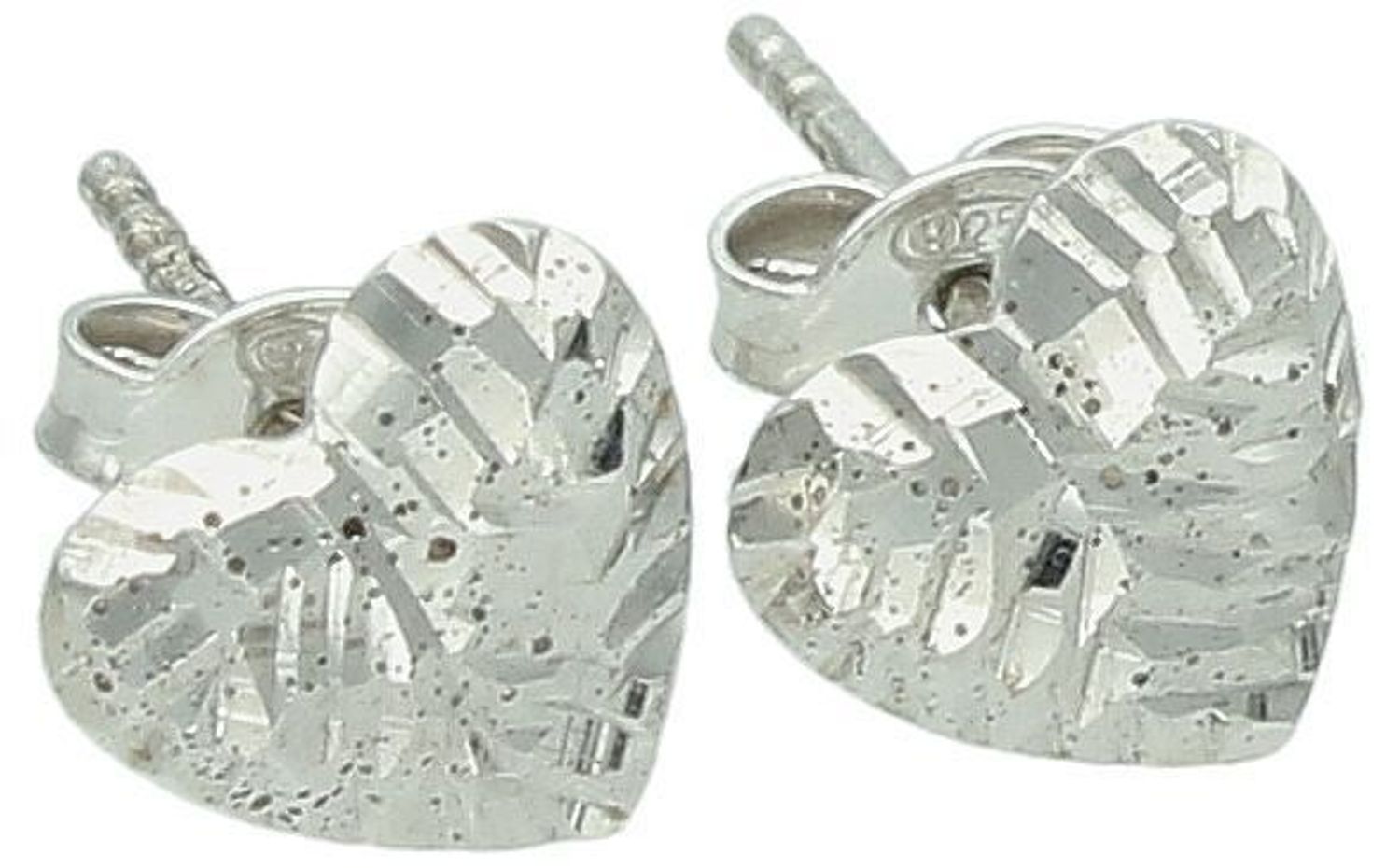 Delikatne kolczyki damskie w kształcie serduszek, wykonane ze srebra próby 925. Ozdobione eleganckim wzorem, z wygodnym zapięciem na sztyft. Waga 1,32 g, wielkość 8 mm. Model DIA-KLC-6843-925.1.jpg