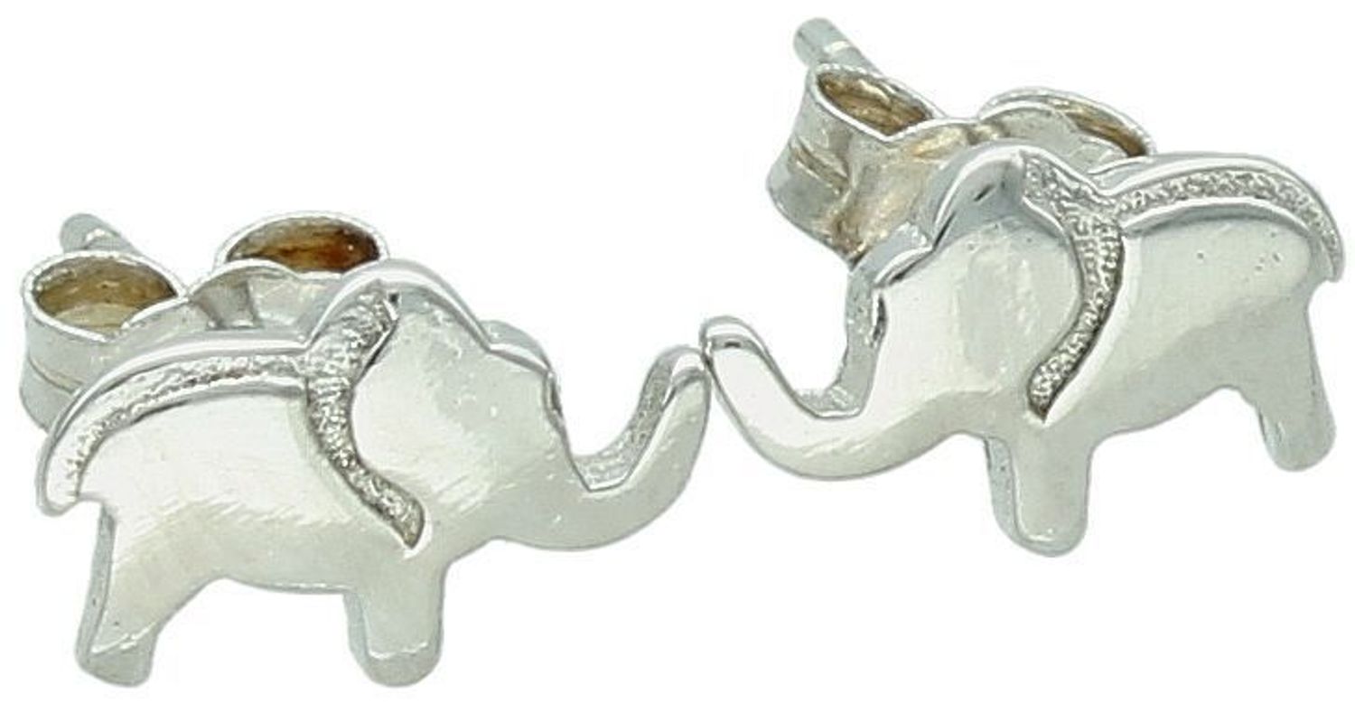 Urocze kolczyki dziecięce w kształcie słoników. Srebro 925, bezpieczne zapięcie na sztyft. Model DIA-KLC-6850-925 – idealne na prezent dla dziewczynki.1.jpg