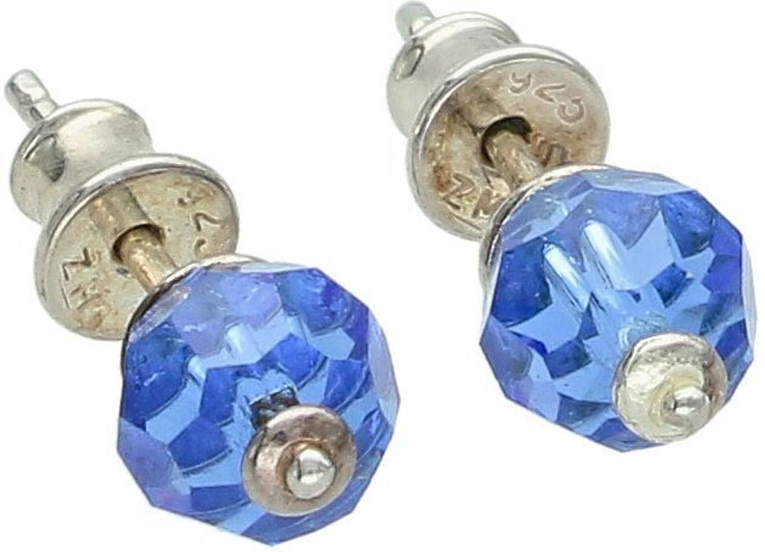 Srebrne kolczyki niebieskie wkrętki 925, DIA-KLC-6851-925.jpg