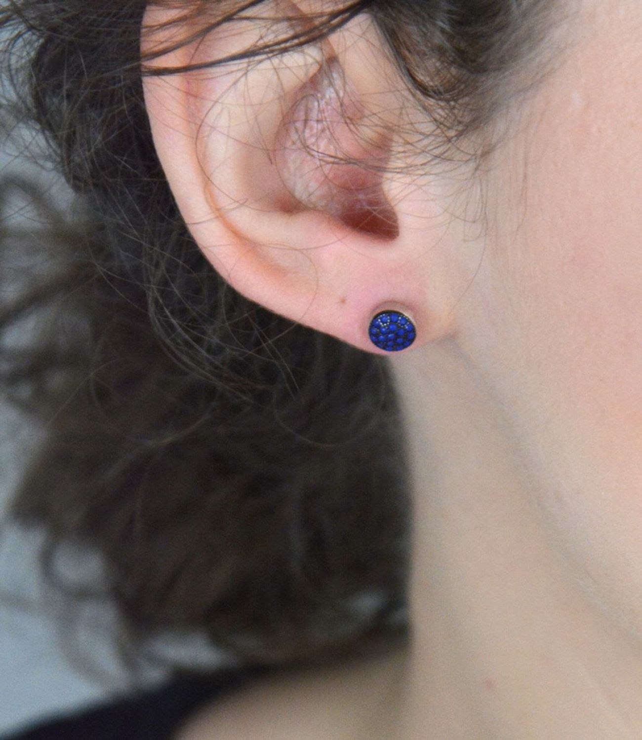 Srebrne kolczyki granatowe wkrętki 925, DIA-KLC-6852-925.jpg