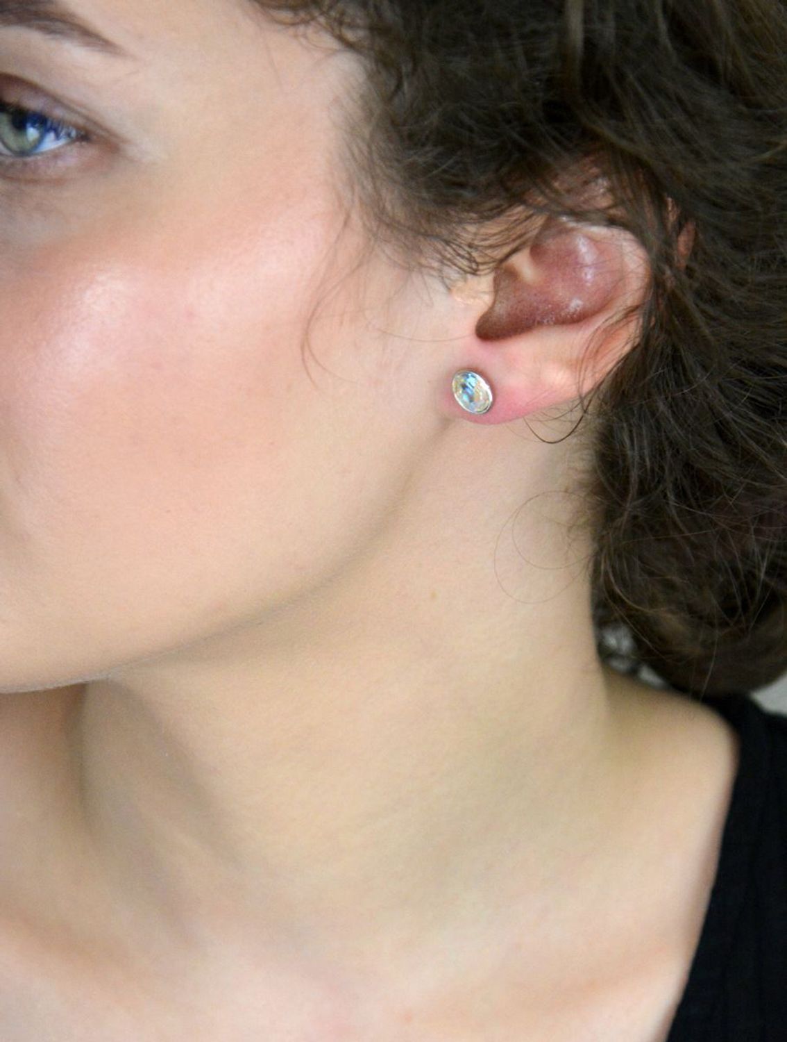 Kolczyki srebrne białe kryształki Swarovski 925, DIA-KLC-6870-925....jpg