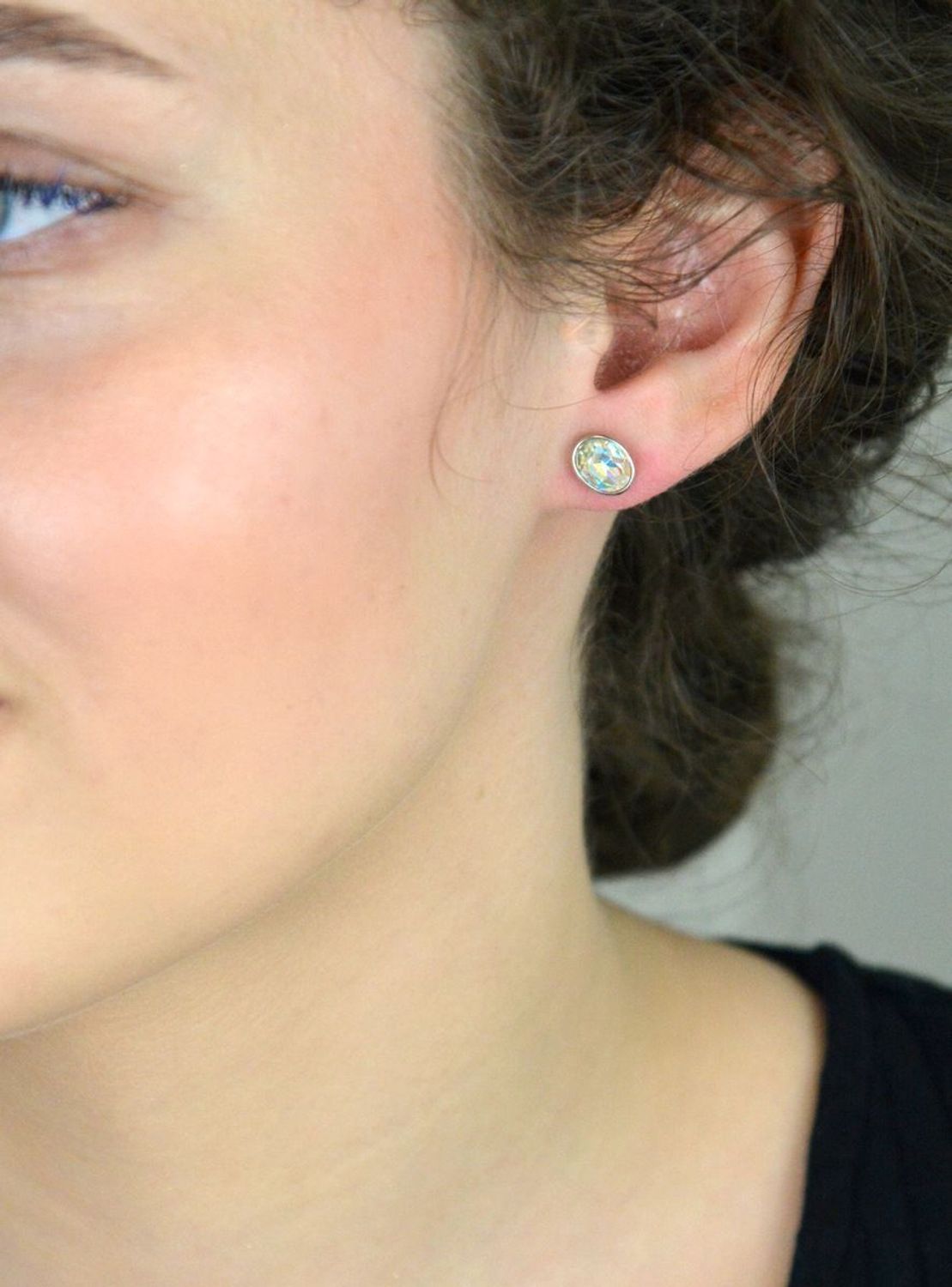 Kolczyki srebrne białe kryształki Swarovski 925, DIA-KLC-6870-925....jpg