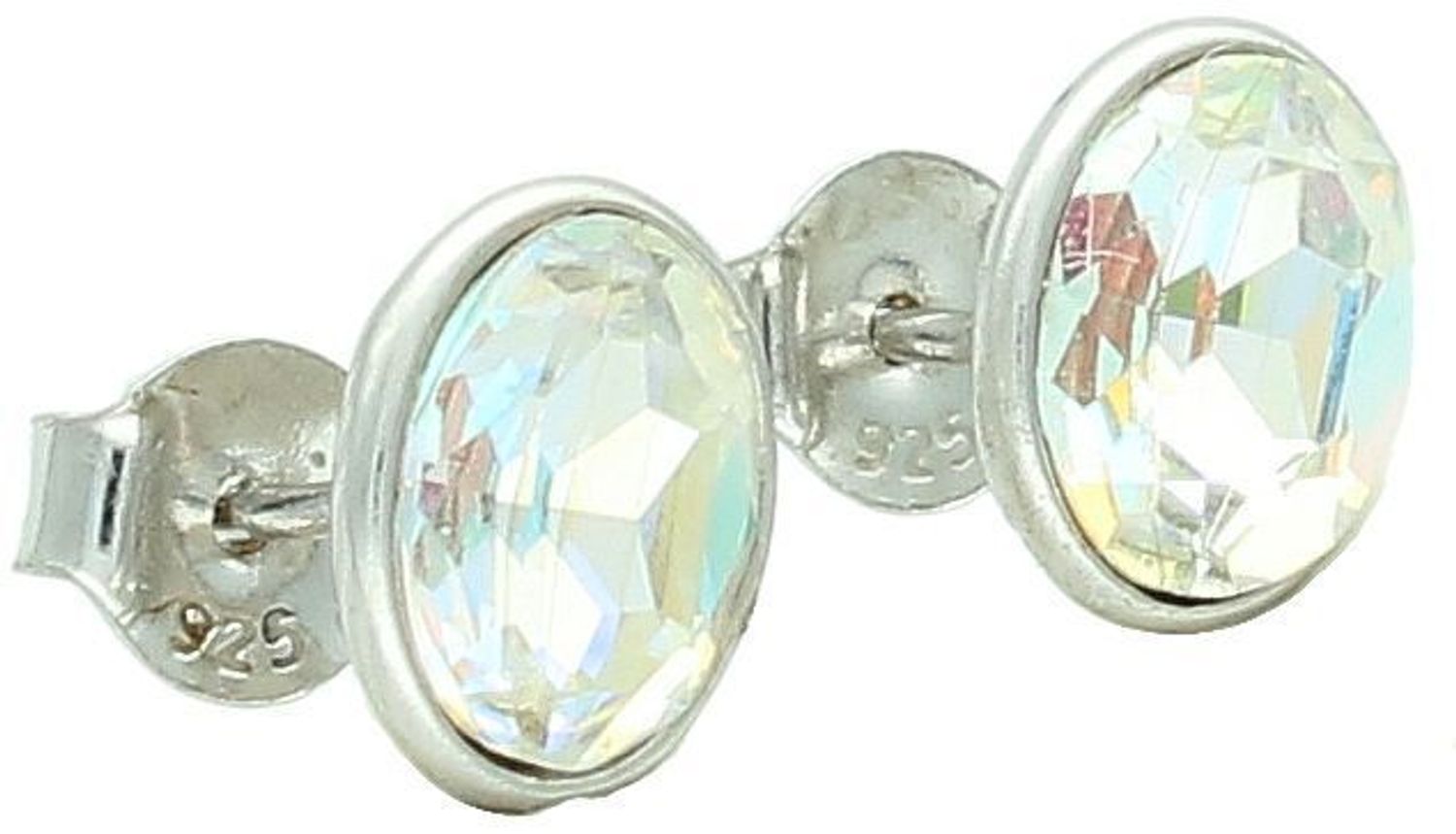 Kolczyki srebrne białe kryształki Swarovski 925, DIA-KLC-6870-925....jpg