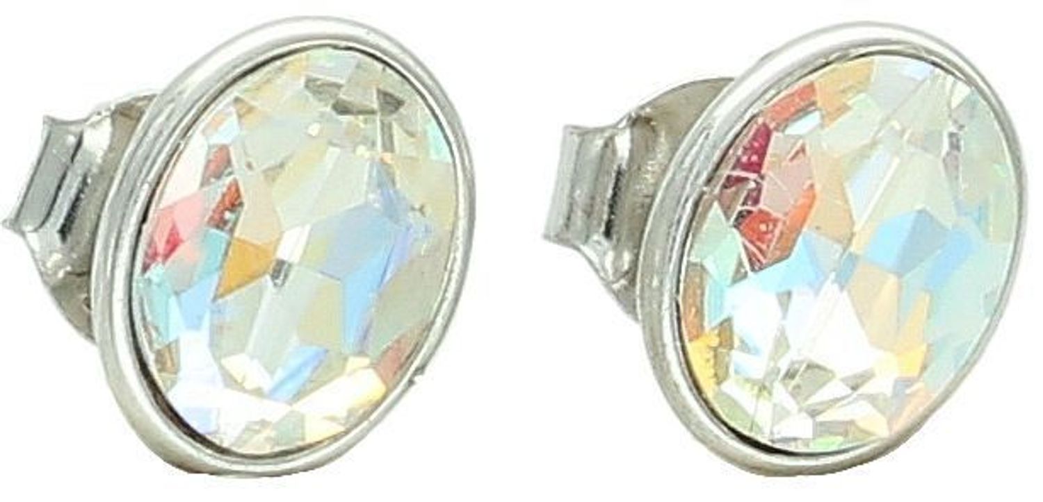 Kolczyki srebrne białe kryształki Swarovski 925, DIA-KLC-6870-925....jpg