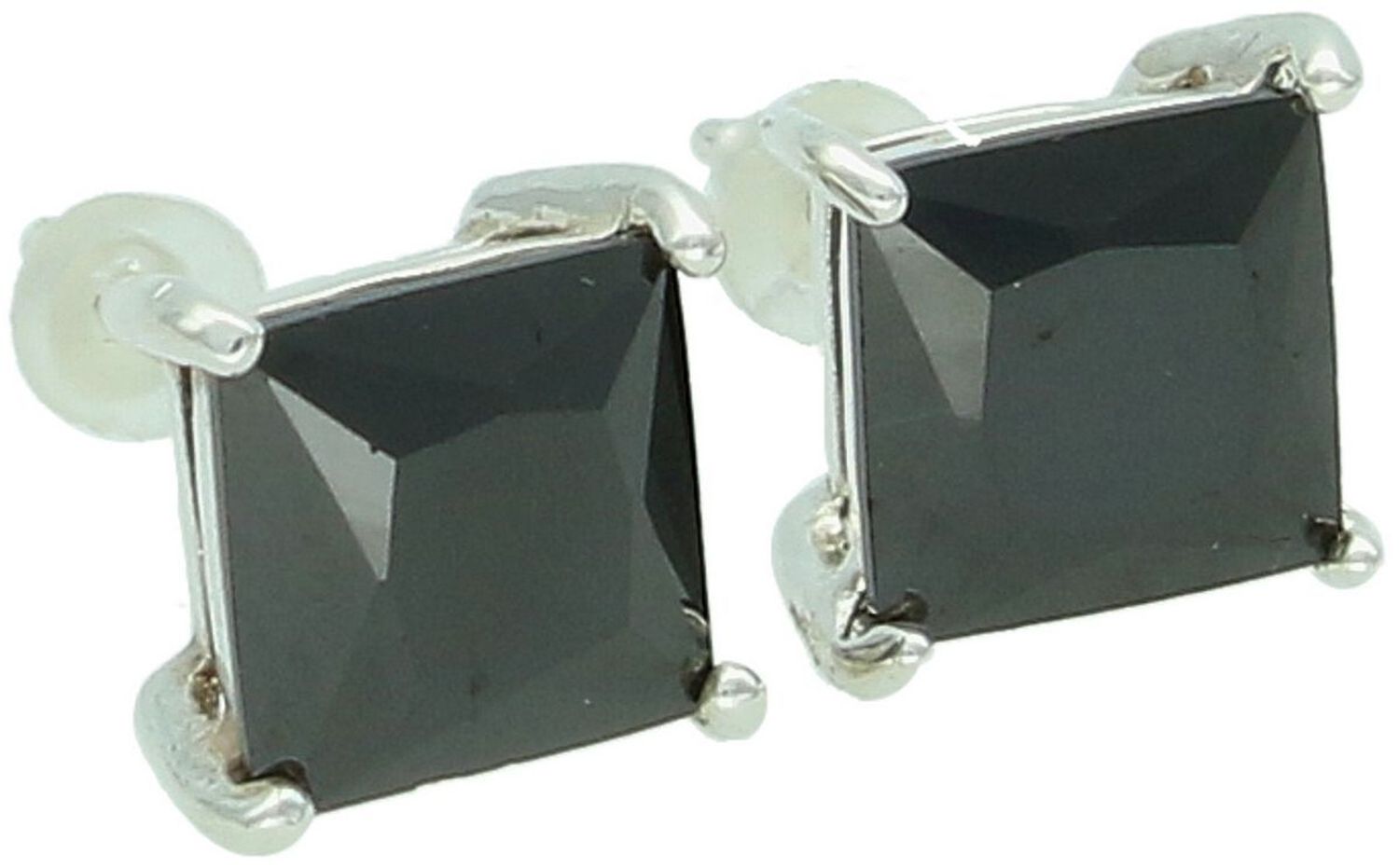 Stylowe srebrne kolczyki z czarną cyrkonią, wykonane ze srebra próby 925. Ponadczasowa elegancja, idealne na co dzień i na wyjątkowe okazje.1.jpg