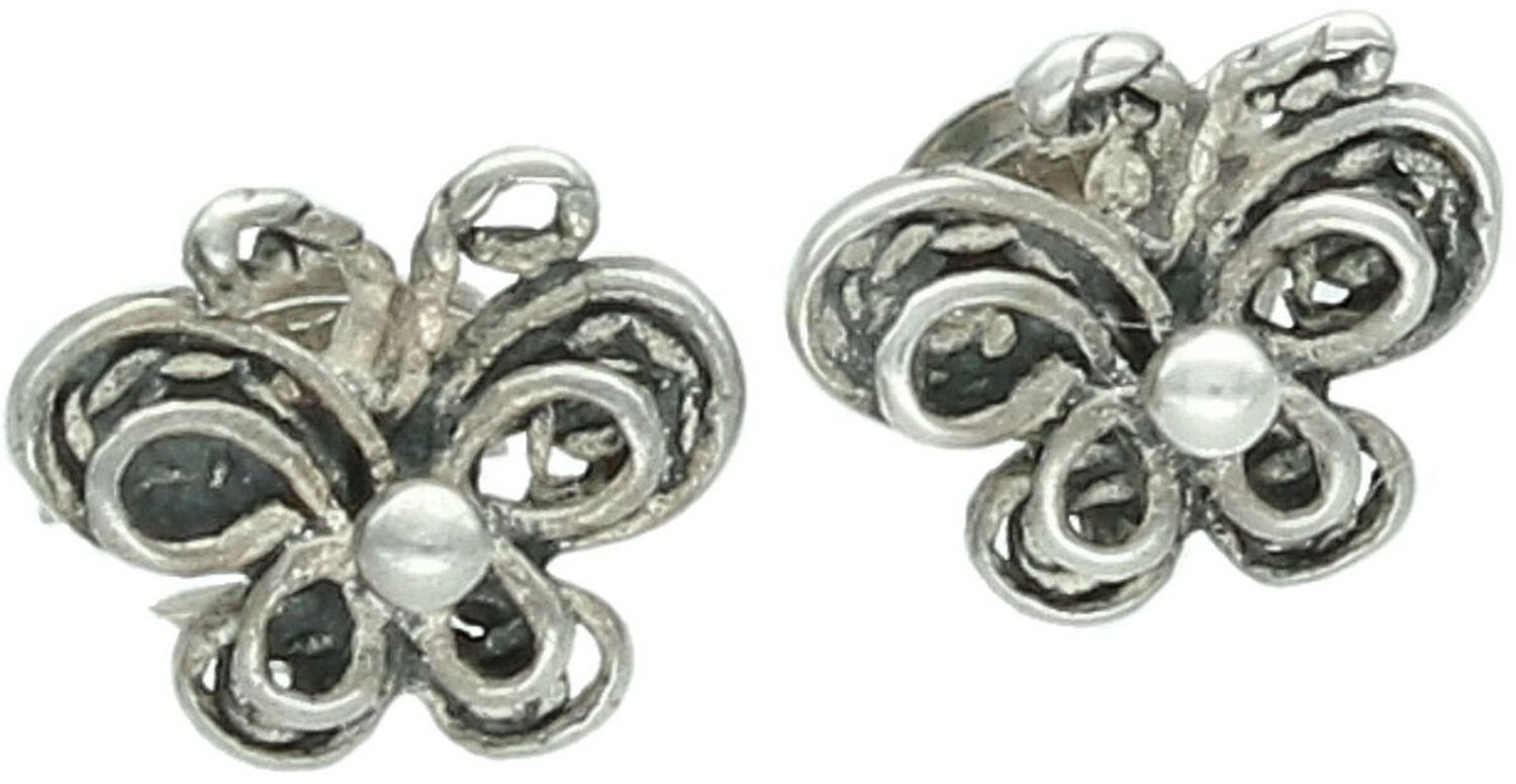 Kolczyki srebrne 925 – Motylki na sztyft DIA-KLC-6896-925 Subtelne kolczyki w kształcie motylków, wykonane z wysokiej jakości srebra próby 925. Ich delikatny rozmiar i lekka 1.jpg