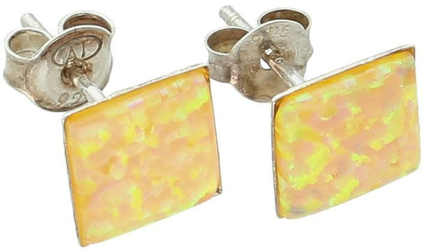 Srebrne kolczyki damskie próby 925 z żółtym kamieniem syntetycznym. Małe, lekkie i wygodne – idealne na co dzień. Sprawdź model DIA-KLC-6902-925!1.jpg