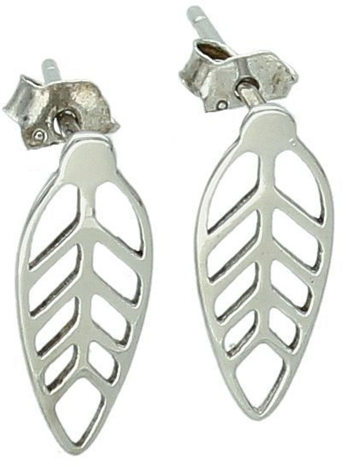 Kolczyki srebrne próba 925, liść ażurowy DIA-KLC-6907-925 Zachwyć się lekkością natury przeniesioną do biżuterii. Kolczyki DIA-KLC-6907-925 to eleganckie i subtelne dodatki 1.jpg