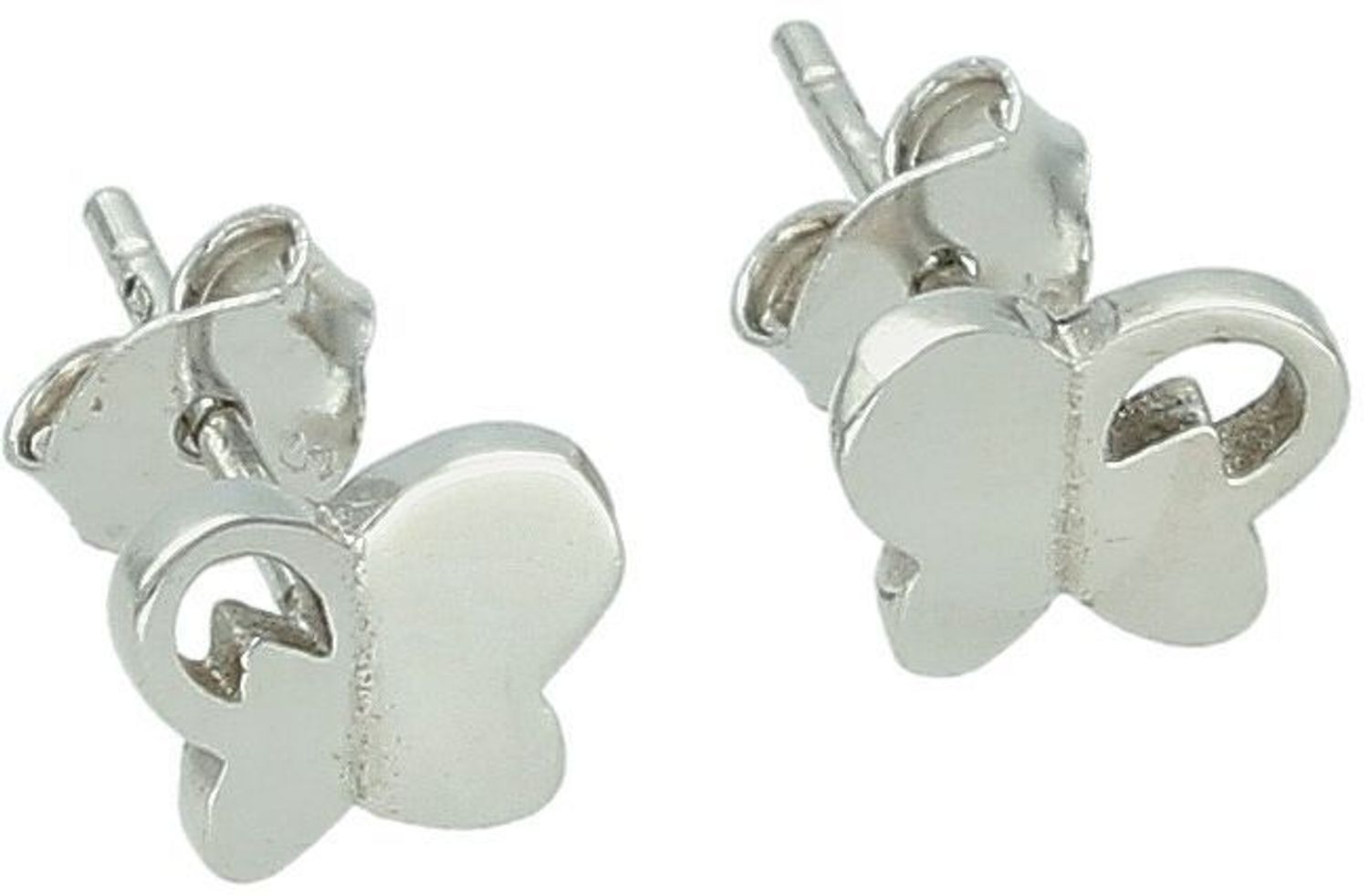 Kolczyki srebrne motylki na sztyft, próba 925 DIA-KLC-6686-925.  Dziecięca srebrna biżuteria będzie idealnym pomysłem na prezent. Kolczyki dla dziewczynki. Kolczyki srebrne wkrętki. 1.jpg