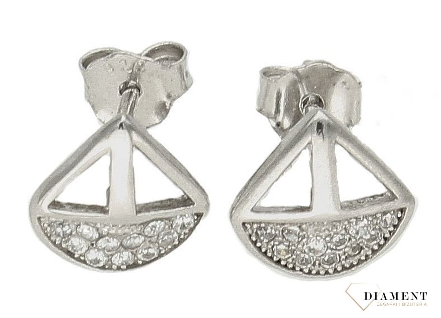 Srebrne kolczyki wzór łódeczka z cyrkoniami DIA-KLC-6935-925d.jpg