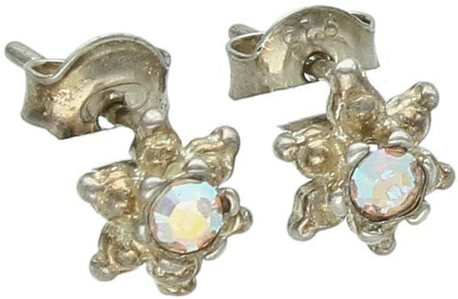 Srebrne kolczyki kwiatki z cyrkonią DIA-KLC-6939-925 – delikatne sztyfty, srebro 925.jpg