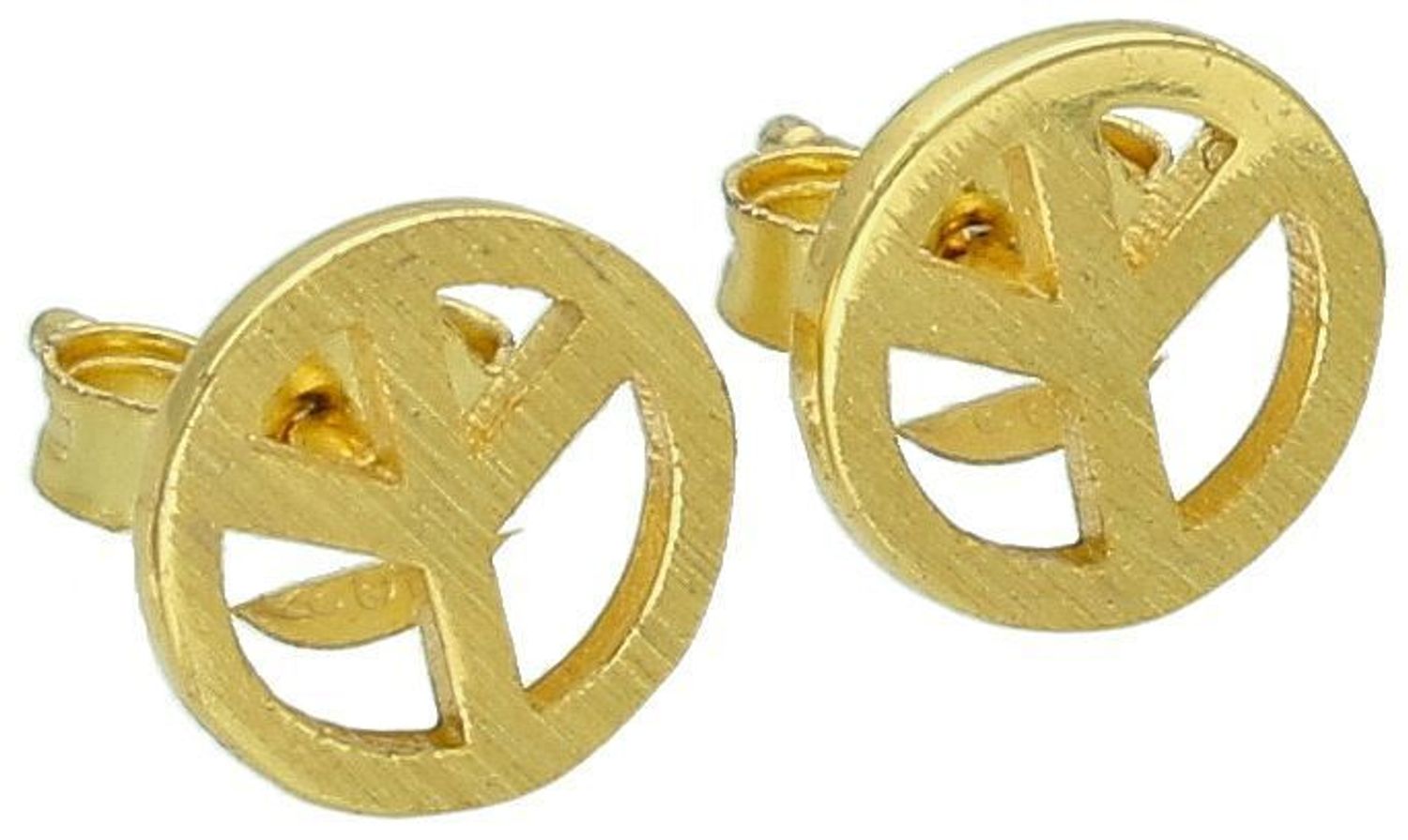 Kolczyki srebrne pozł. pacyfka próba 925, DIA-KLC-6971-925 Eleganckie, a zarazem pełne symboliki – kolczyki srebrne pozłacane z motywem pacyfki to doskonały wybór dla osób ceniących zarówno 1.jpg