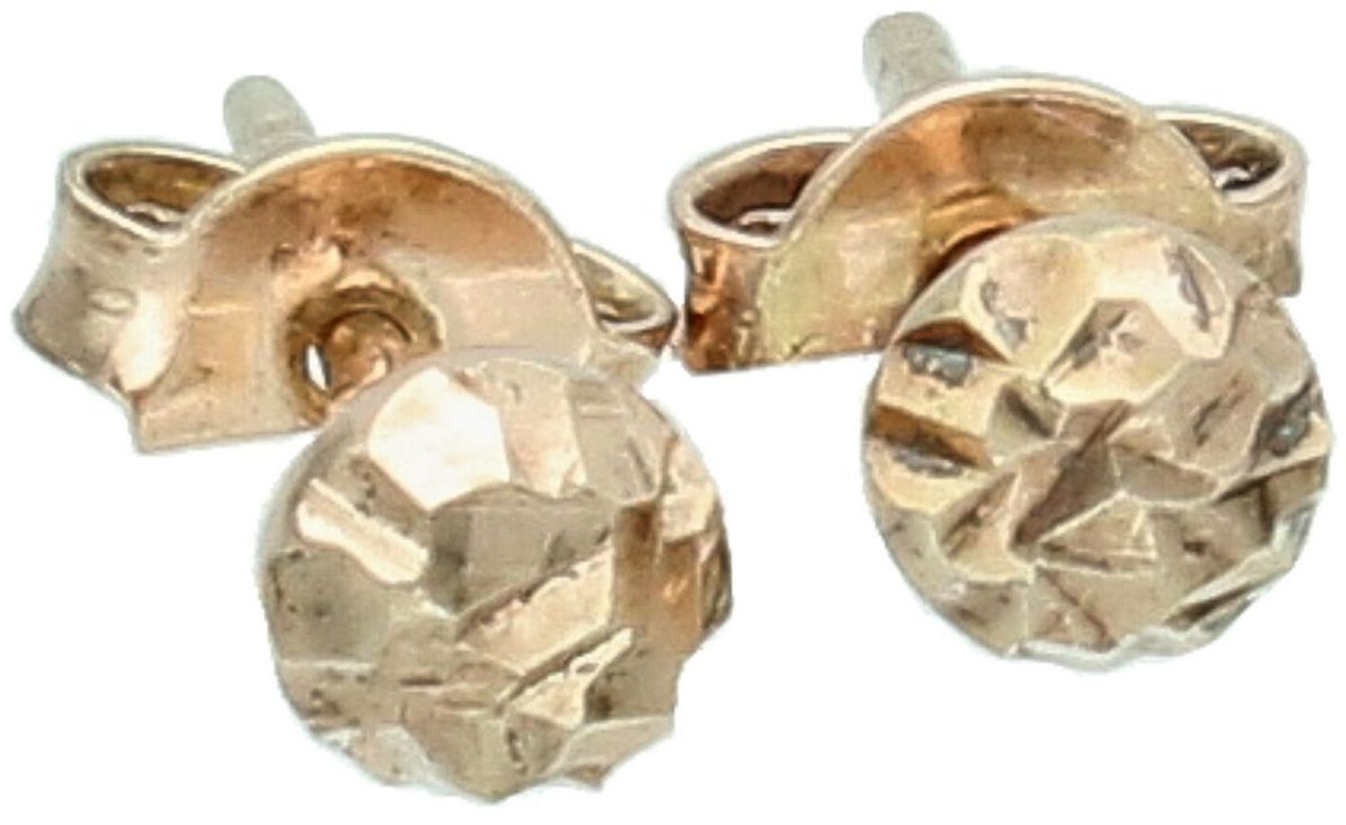 Delikatne pozłacane kolczyki ze srebra próby 925 z grawerowaną kuleczką. Elegancka i minimalistyczna biżuteria idealna na co dzień i wyjątkowe okazje.1.jpg