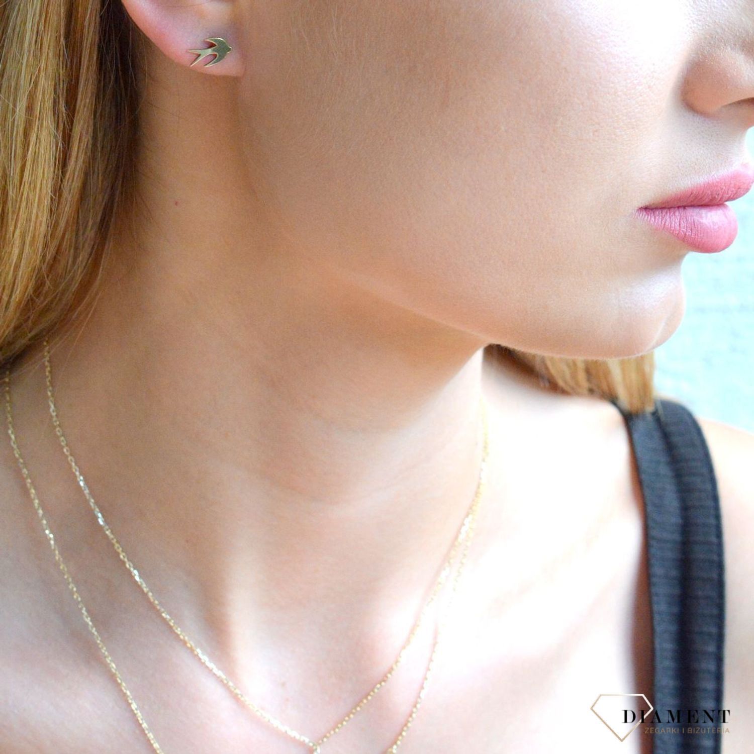 Srebrne kolczyki damskie 925 jaskółki pozłacane na sztyft DIA-KLC-6993-925. Srebrne kolczyki damskie. Kolczyki srebrne na sztyft. Kolczyki srebrne jaskółki. Srebrne kolczyki pozłacane wkrętki na prezent..jpg