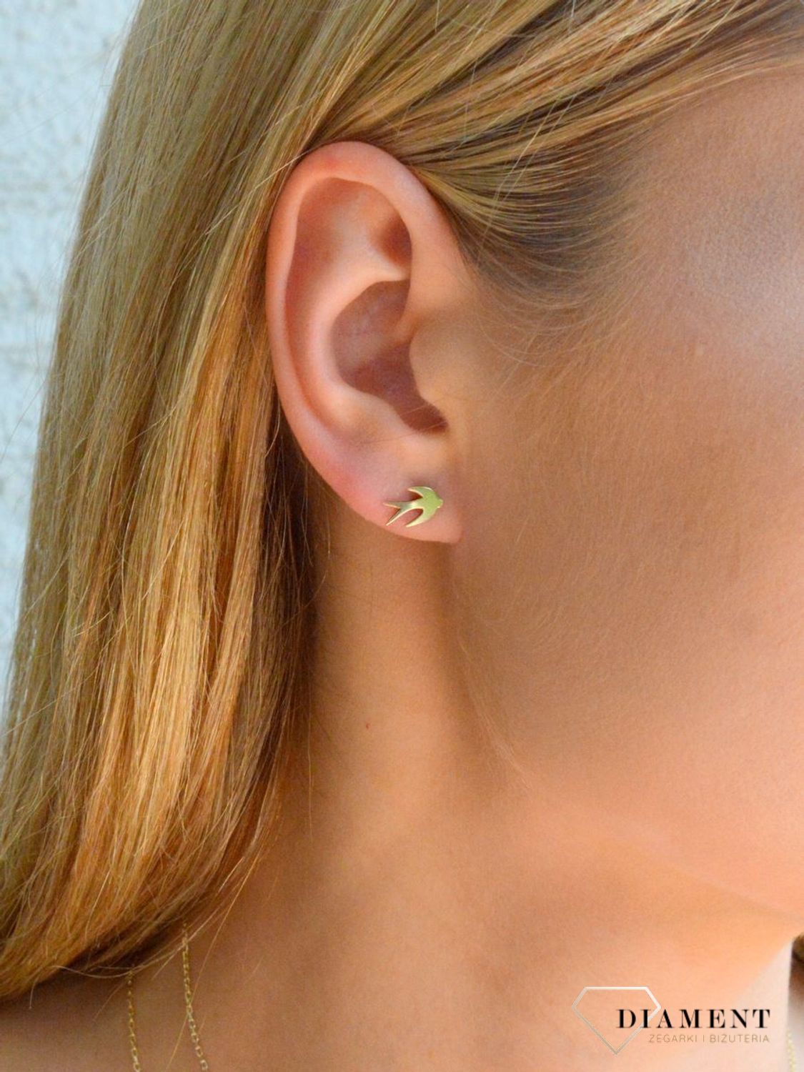 Srebrne kolczyki damskie 925 jaskółki pozłacane na sztyft DIA-KLC-6993-925. Srebrne kolczyki damskie. Kolczyki srebrne na sztyft. Kolczyki srebrne jaskółki. Srebrne kolczyki pozłacane wkrętki na prezent..jpg