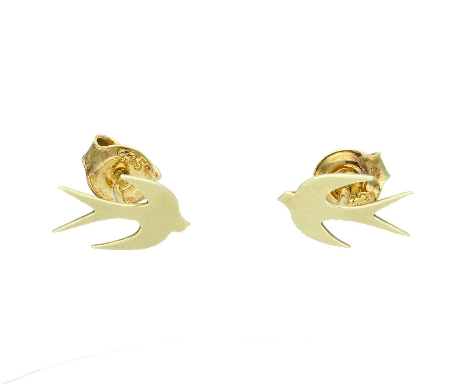 Srebrne kolczyki damskie 925 jaskółki pozłacane na sztyft DIA-KLC-6993-925. Srebrne kolczyki damskie. Kolczyki srebrne na sztyft. Kolczyki srebrne jaskółki. Srebrne kolczyki pozłacane wkrętki na prezent..jpg