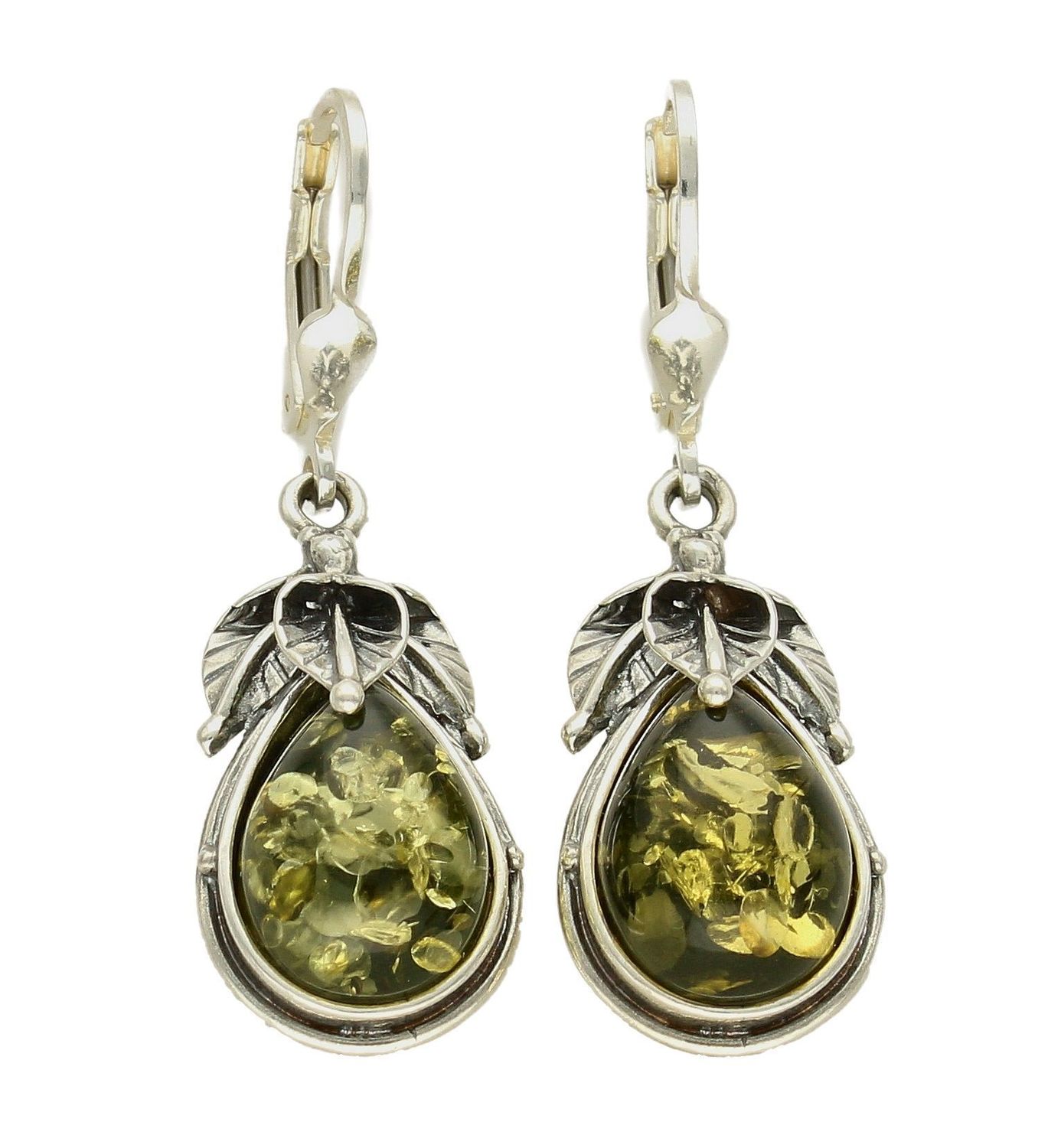 Kolczyki srebrne wiszące z zielonym bursztynem DIA-KLC-7088-925. Kolczyki wiszące srebrne. Kolczyki łezki. Kolczyki srebrne na bigiel. Bursztyn bałtycki. Kolczyki srebrne z bursztynem. Kolczyki srebrne idealne na prezent.jpg