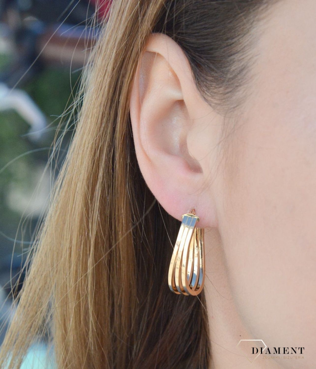 Złote kolczyki 585 owalne o falistym wzorze DIA-KLC-7550-585.jpg