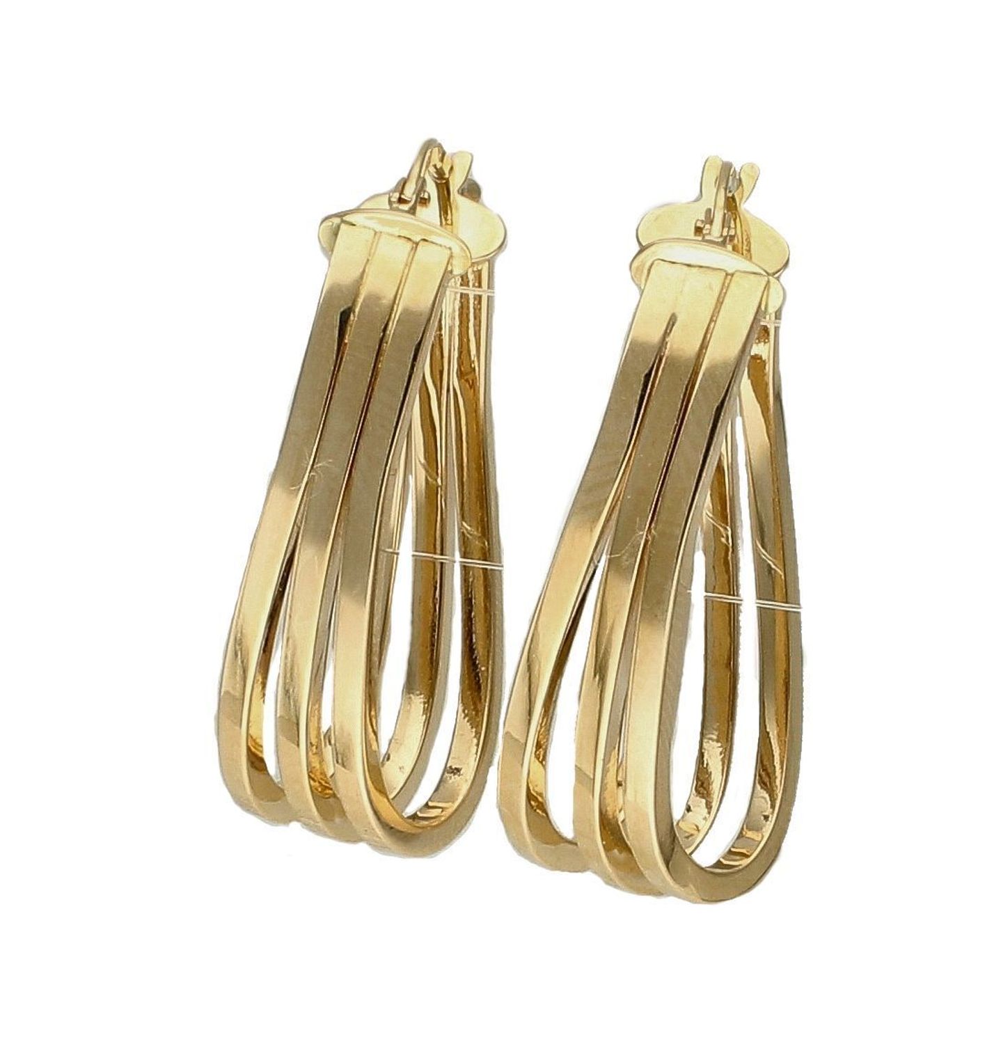 Złote kolczyki 585 owalne o falistym wzorze DIA-KLC-7550-585.jpg