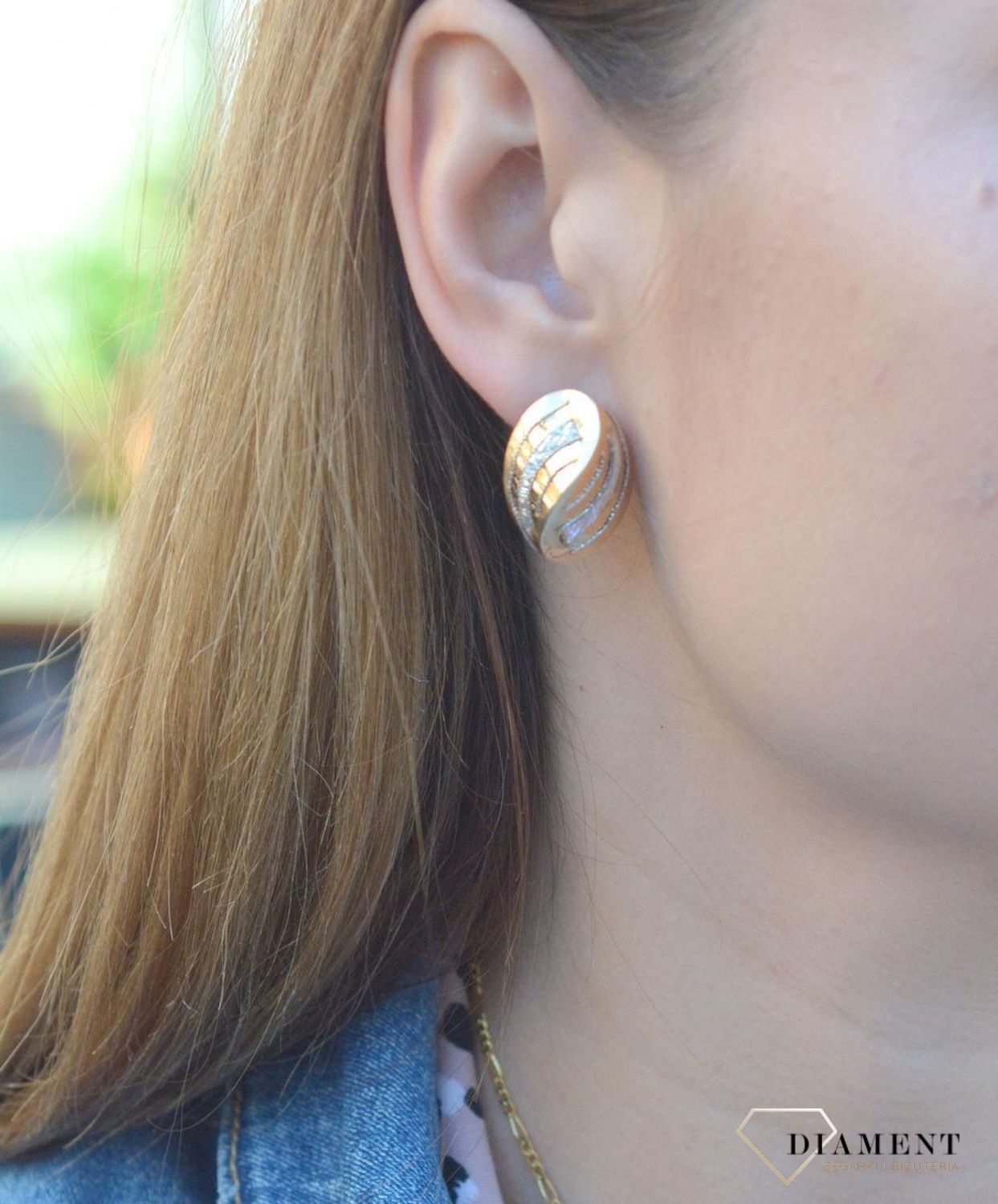 Złote kolczyki 585 owalne z białym złotem DIA-KLC-7555-585.jpg