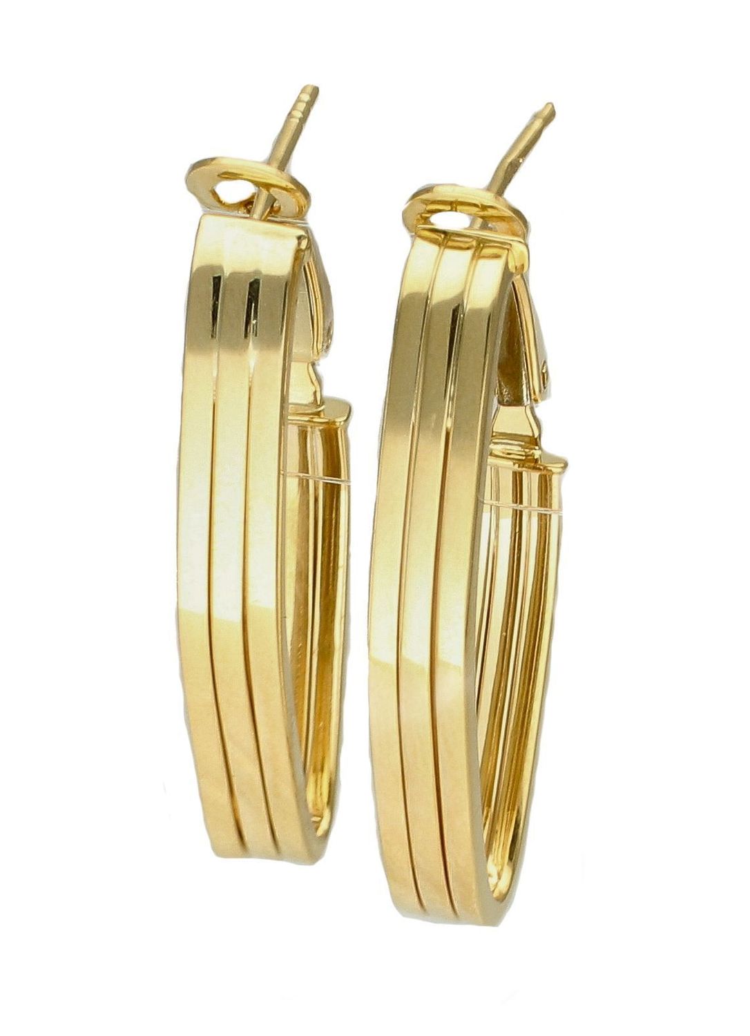 Efektowne złote kolczyki to jeden z ulubionych współczesnych motywów jubilerskich. Biżuteria, która przyciąga wzrok i zachwyca jakością wykonania. Kolczyki składają się z geometrycznego kształtu.jpg